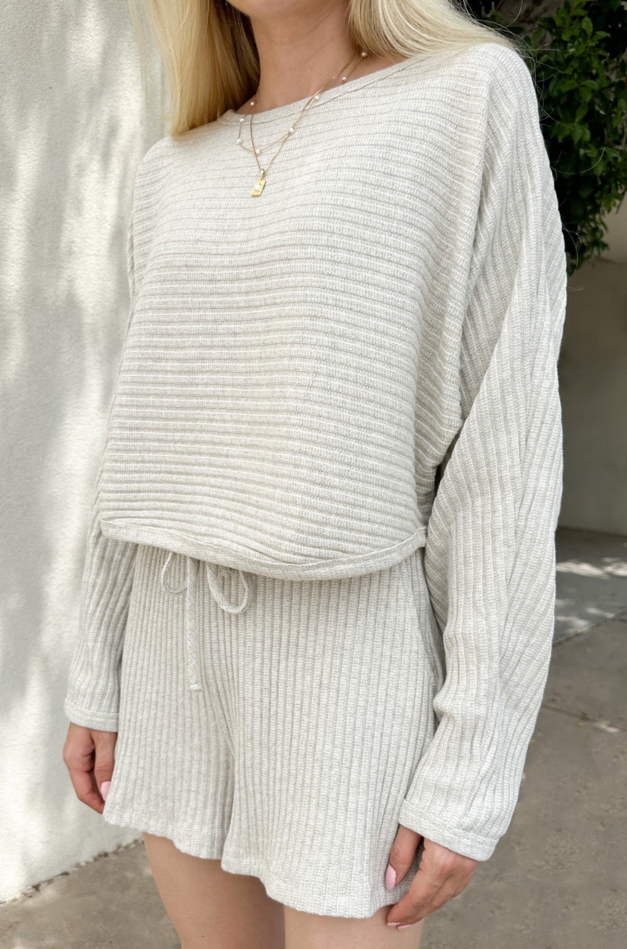 Daily Ribbed Knit Pullover - Neutral Ground