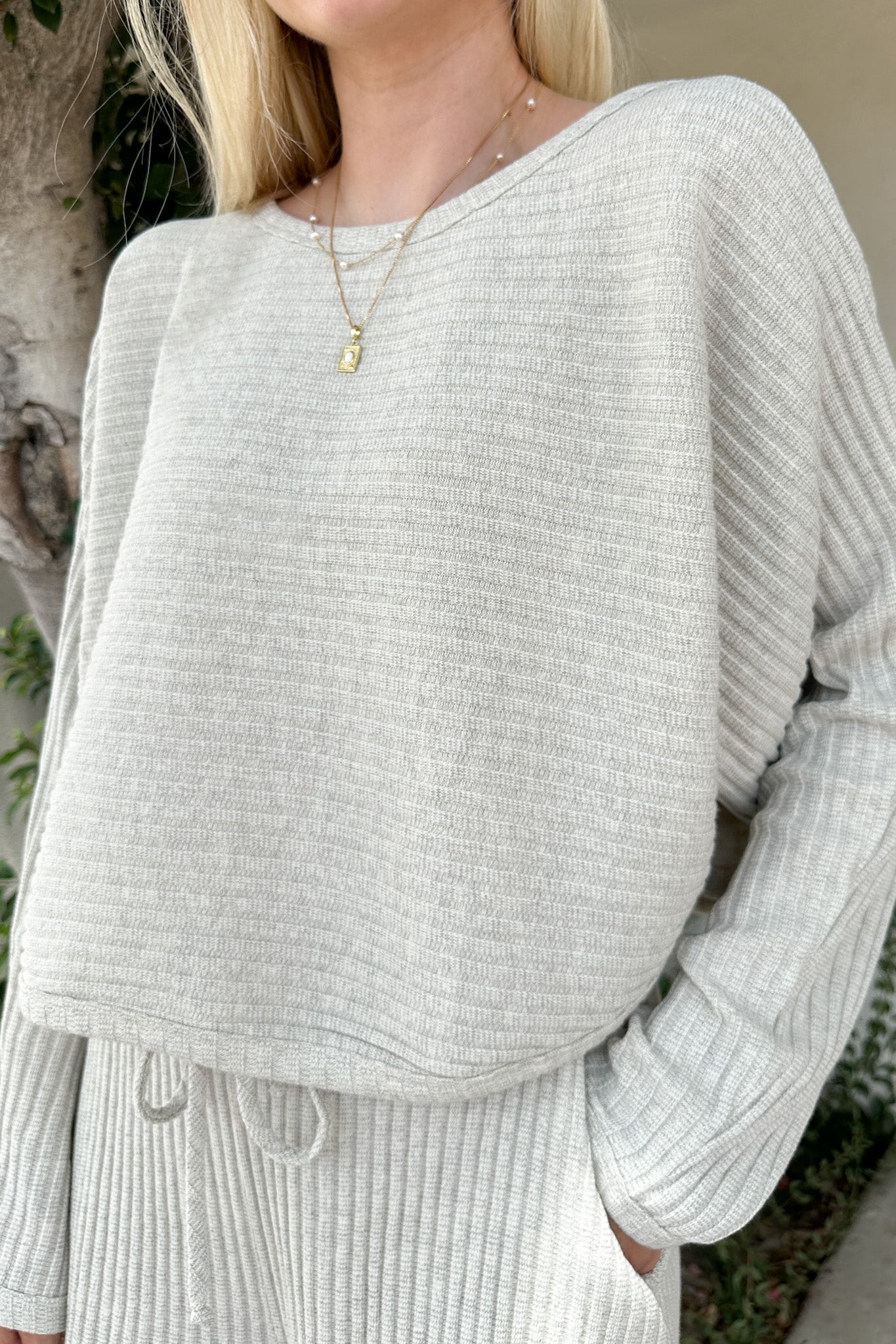 Daily Ribbed Knit Pullover - Neutral Ground