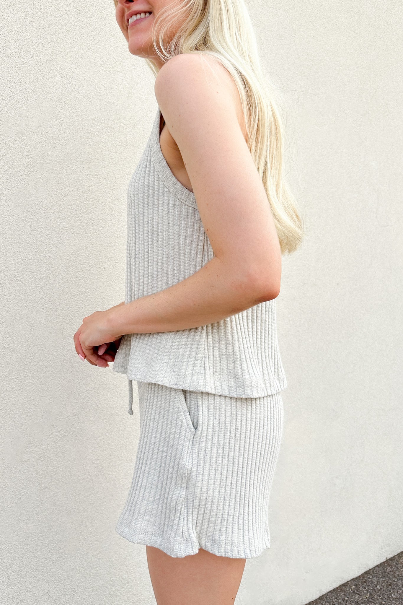 Daily Ribbed Knit Shorts - Neutral Ground