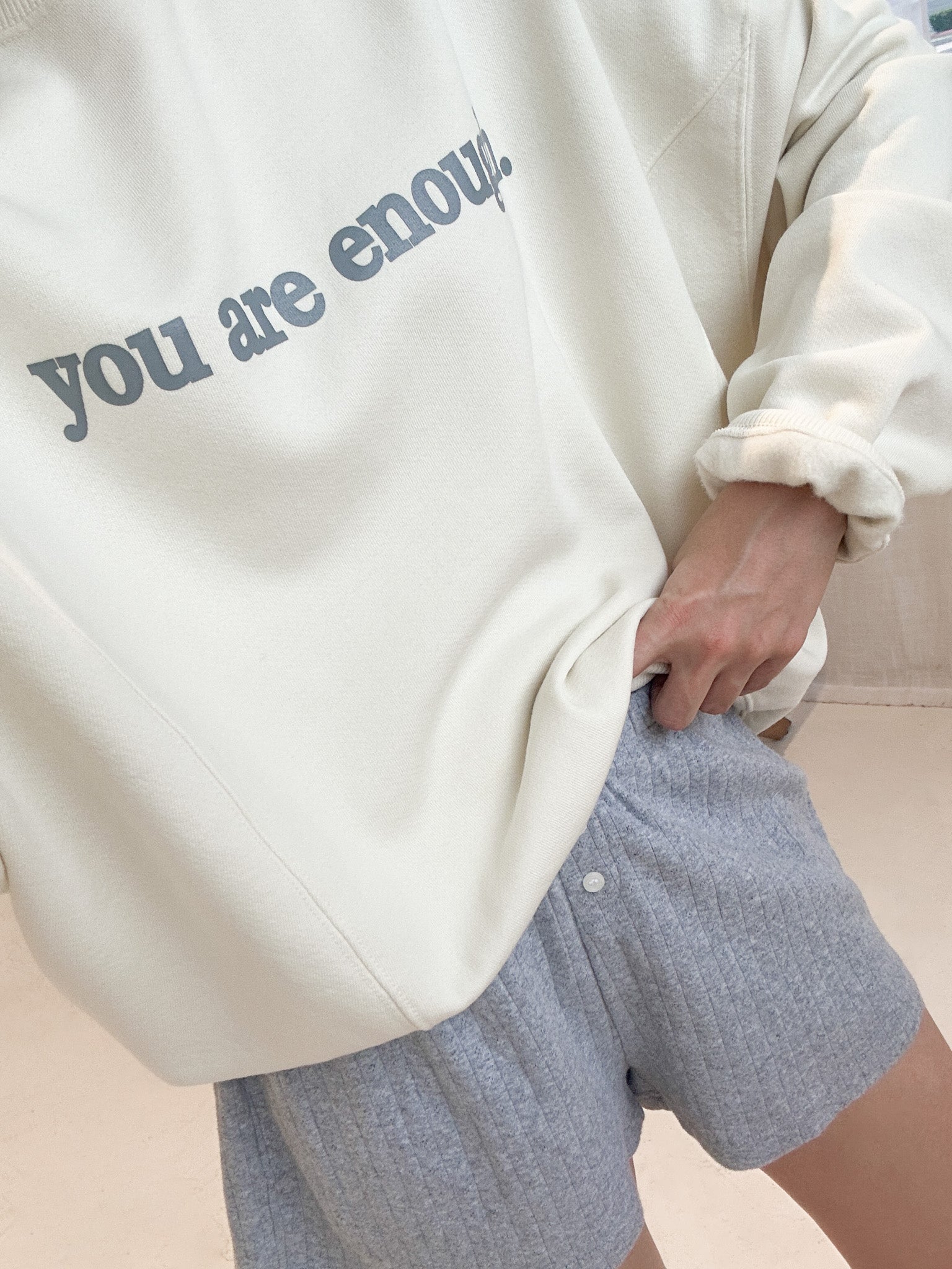 Daisy Pointelle Ribbed Knit Shorts - Neutral Ground