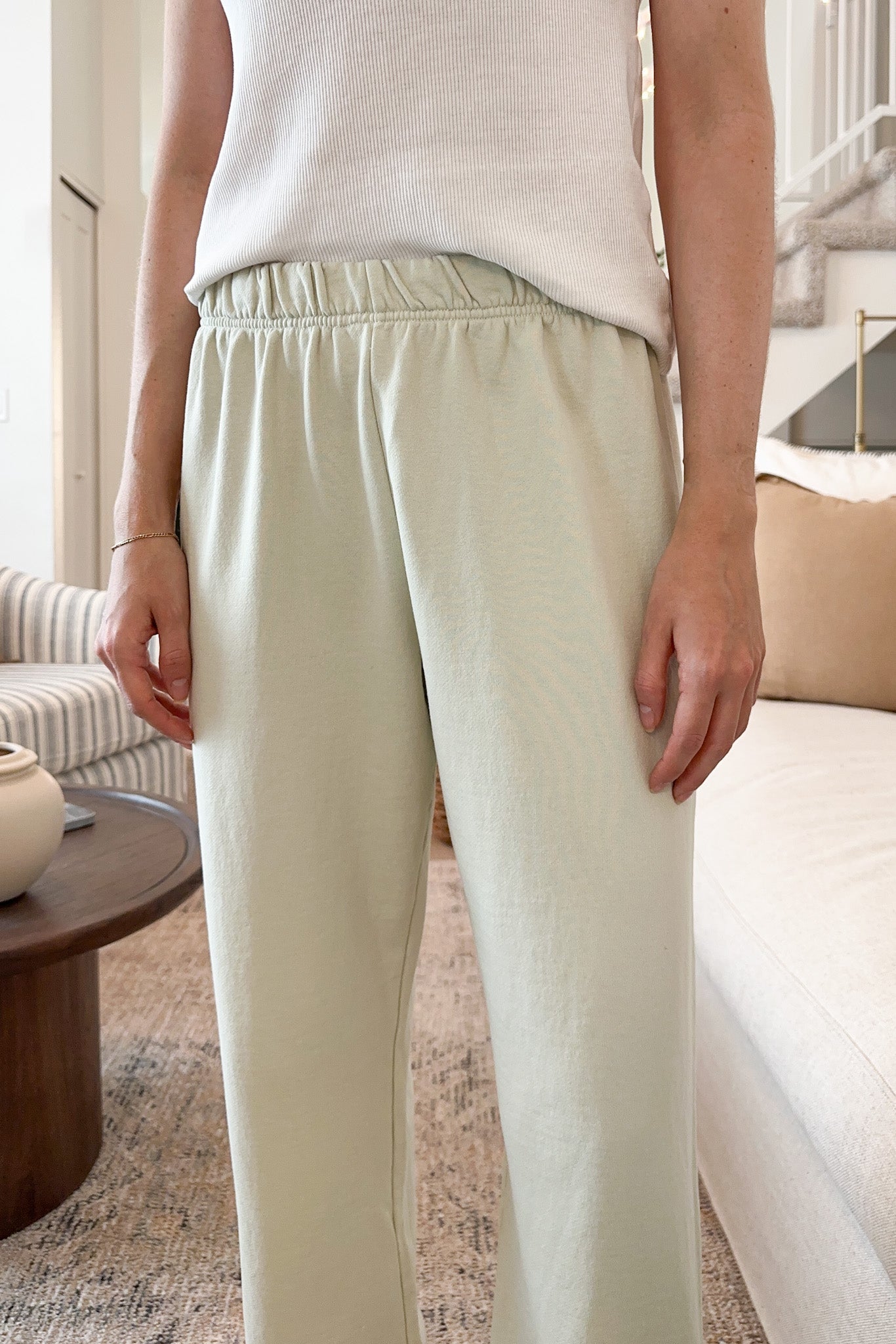 Dakota Organic Cotton Jogger Pants in Seafoam - Neutral Ground