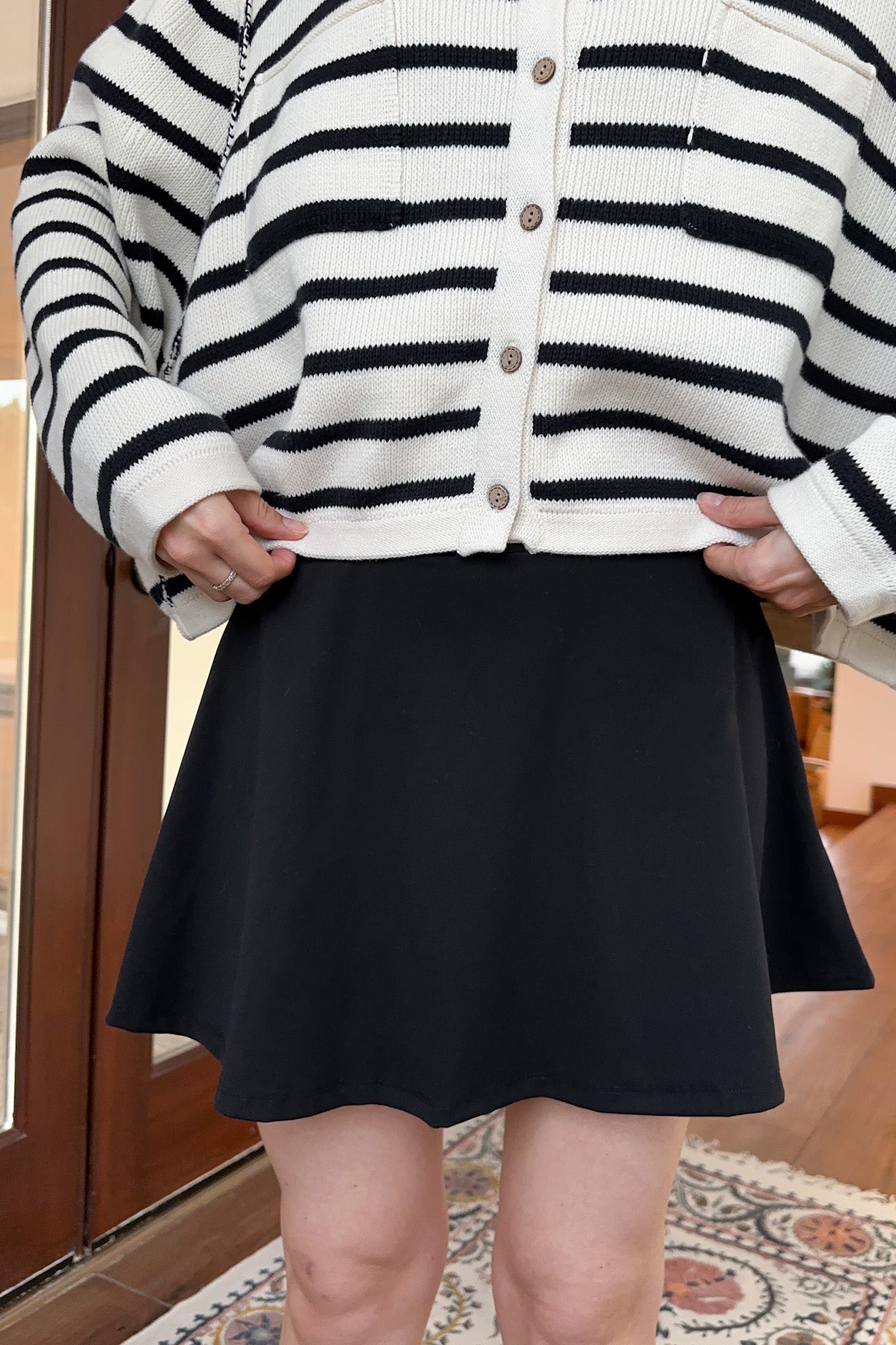 Dance With Me Tennis Skort in Black - Neutral Ground