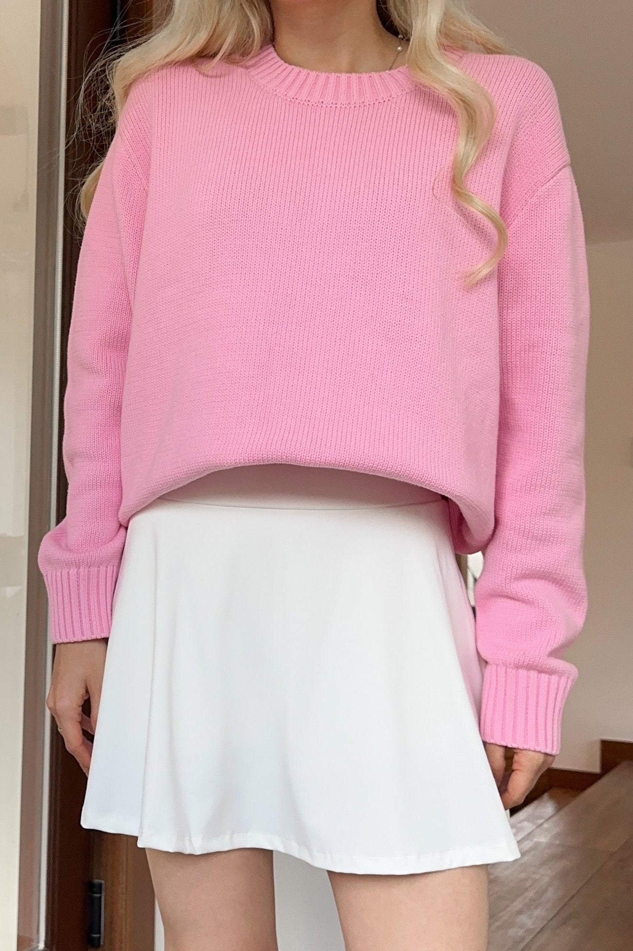 Dance With Me Tennis Skort in White - Neutral Ground