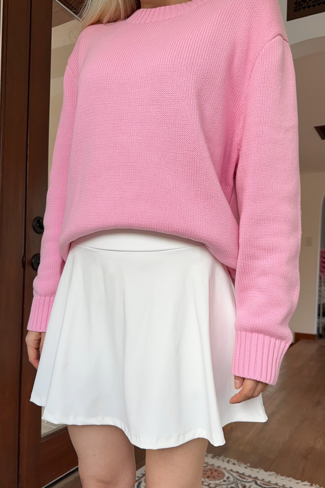 Dance With Me Tennis Skort in White - Neutral Ground