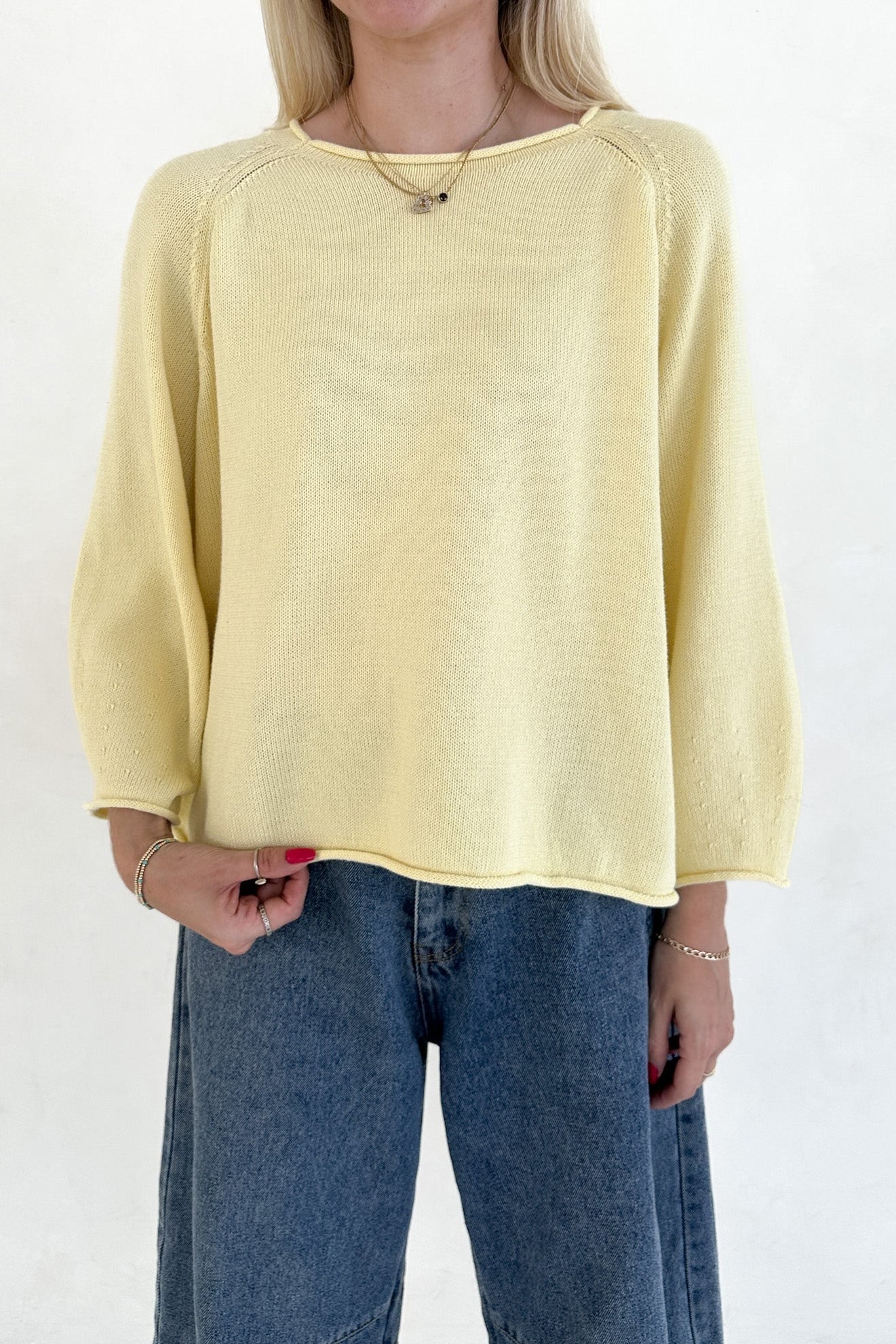 Daylight Lightweight Cotton Knit Sweater - Neutral Ground