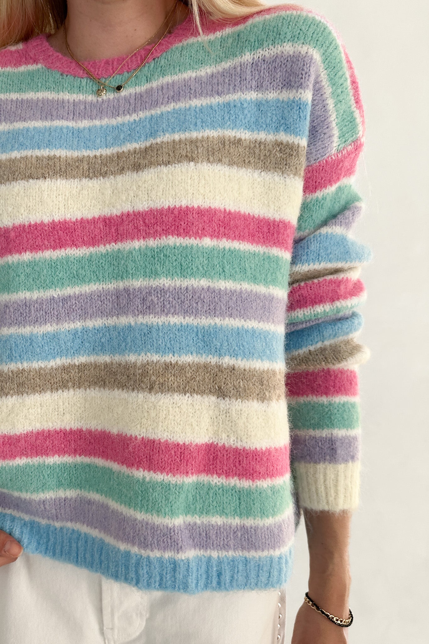 Dream House Knit Sweater in Rainbow - Neutral Ground