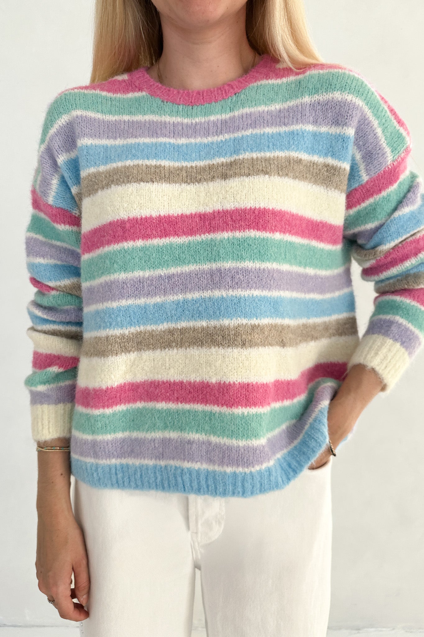 Dream House Knit Sweater in Rainbow - Neutral Ground