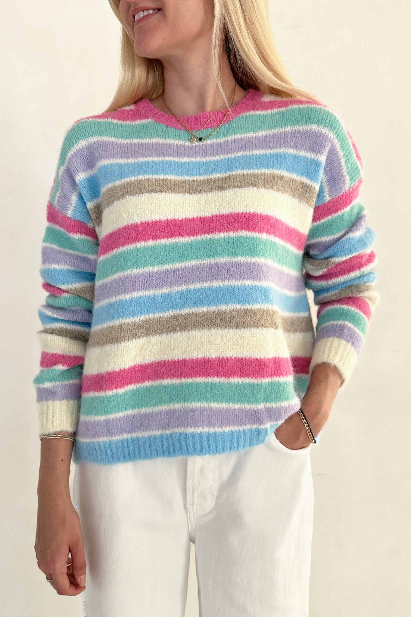 Dream House Knit Sweater in Rainbow - Neutral Ground