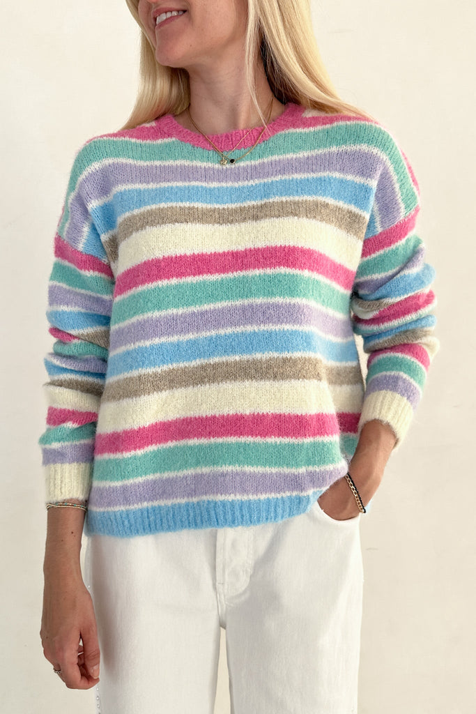 Dream House Knit Sweater in Rainbow - Neutral Ground
