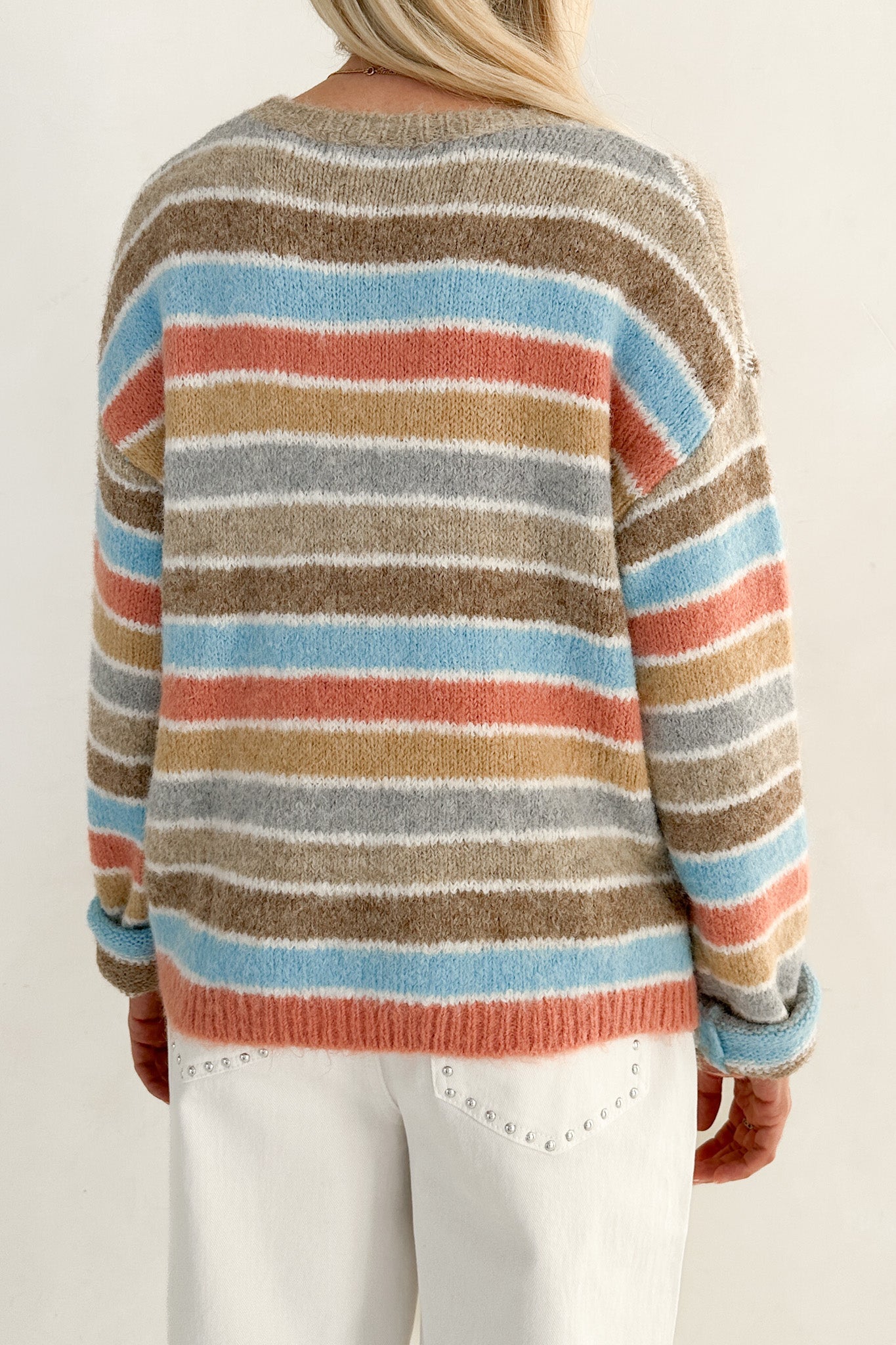 Dream House Knit Sweater in Sherbet - Neutral Ground