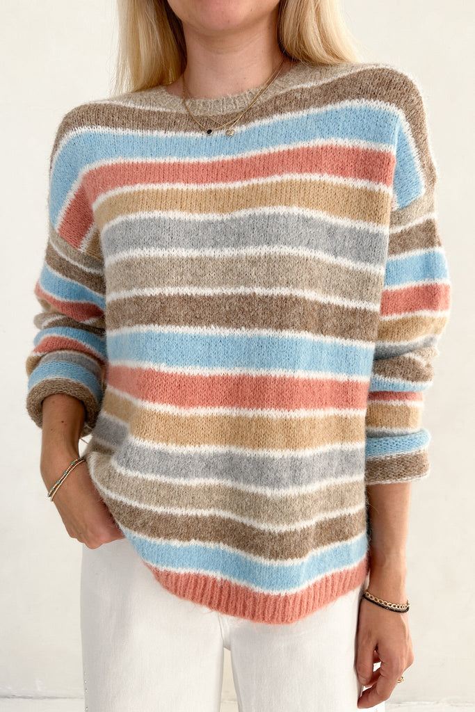 Dream House Knit Sweater in Sherbet - Neutral Ground