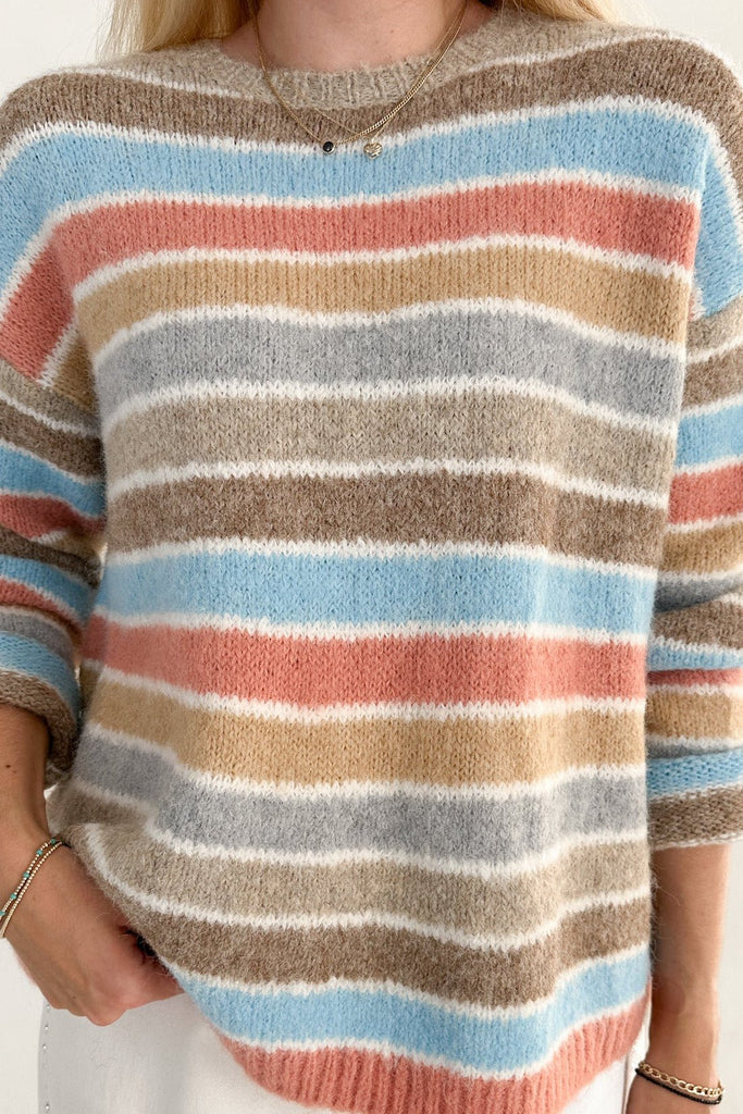 Dream House Knit Sweater in Sherbet - Neutral Ground