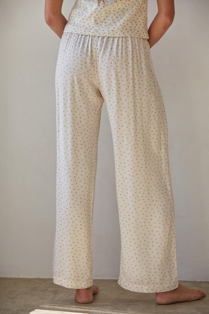 Dreamland Ditsy Floral Cozy Lounge Pants - Neutral Ground