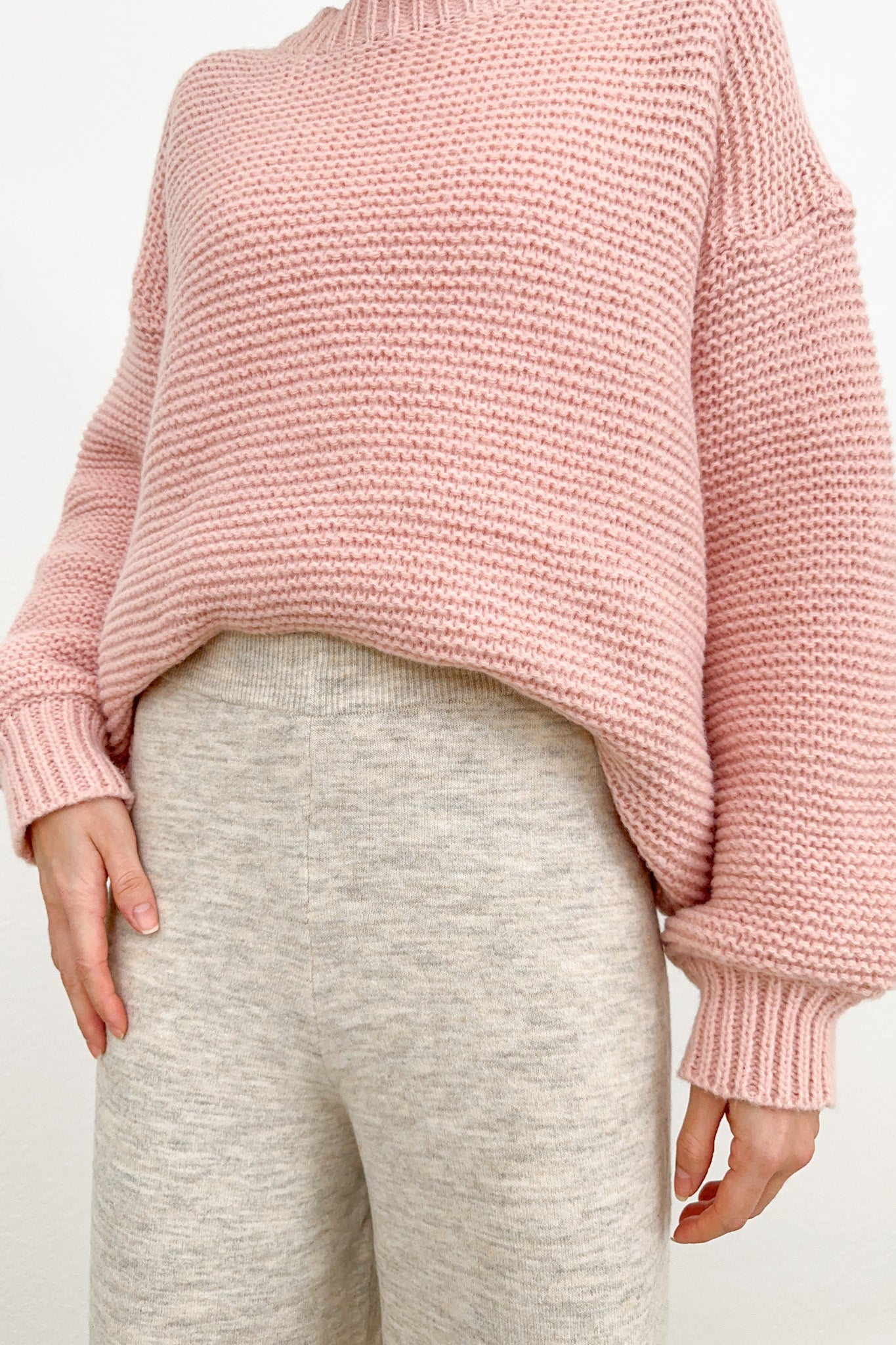 Dunes Straight Leg Sweater Pants in Grey Mist - Neutral Ground