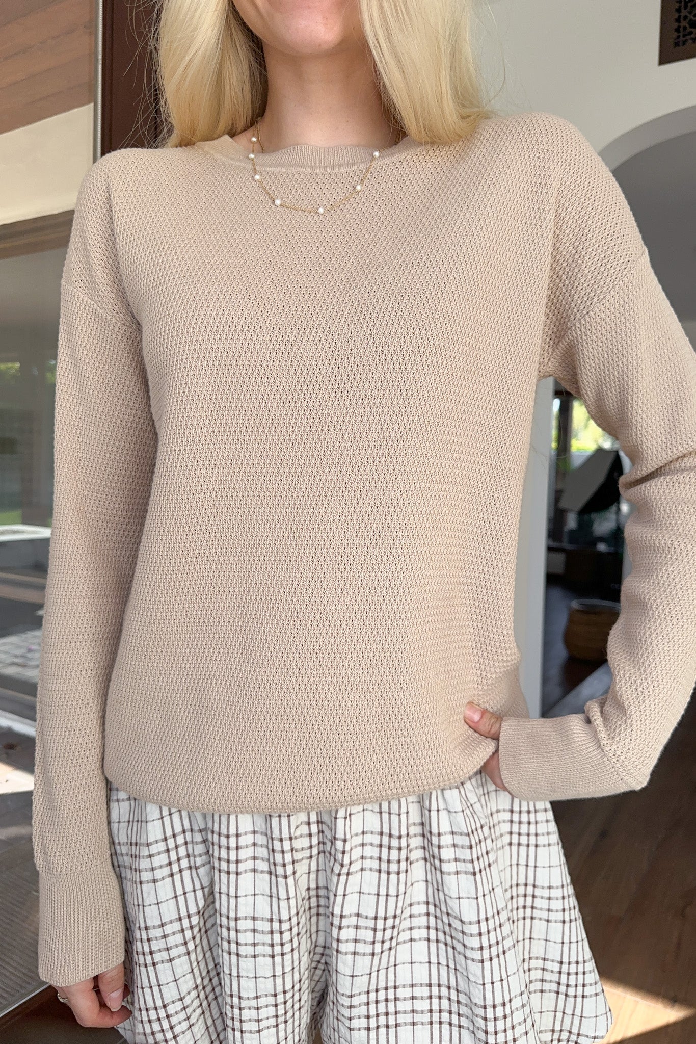 Emory Classic Drop Shoulder Sweater - Neutral Ground