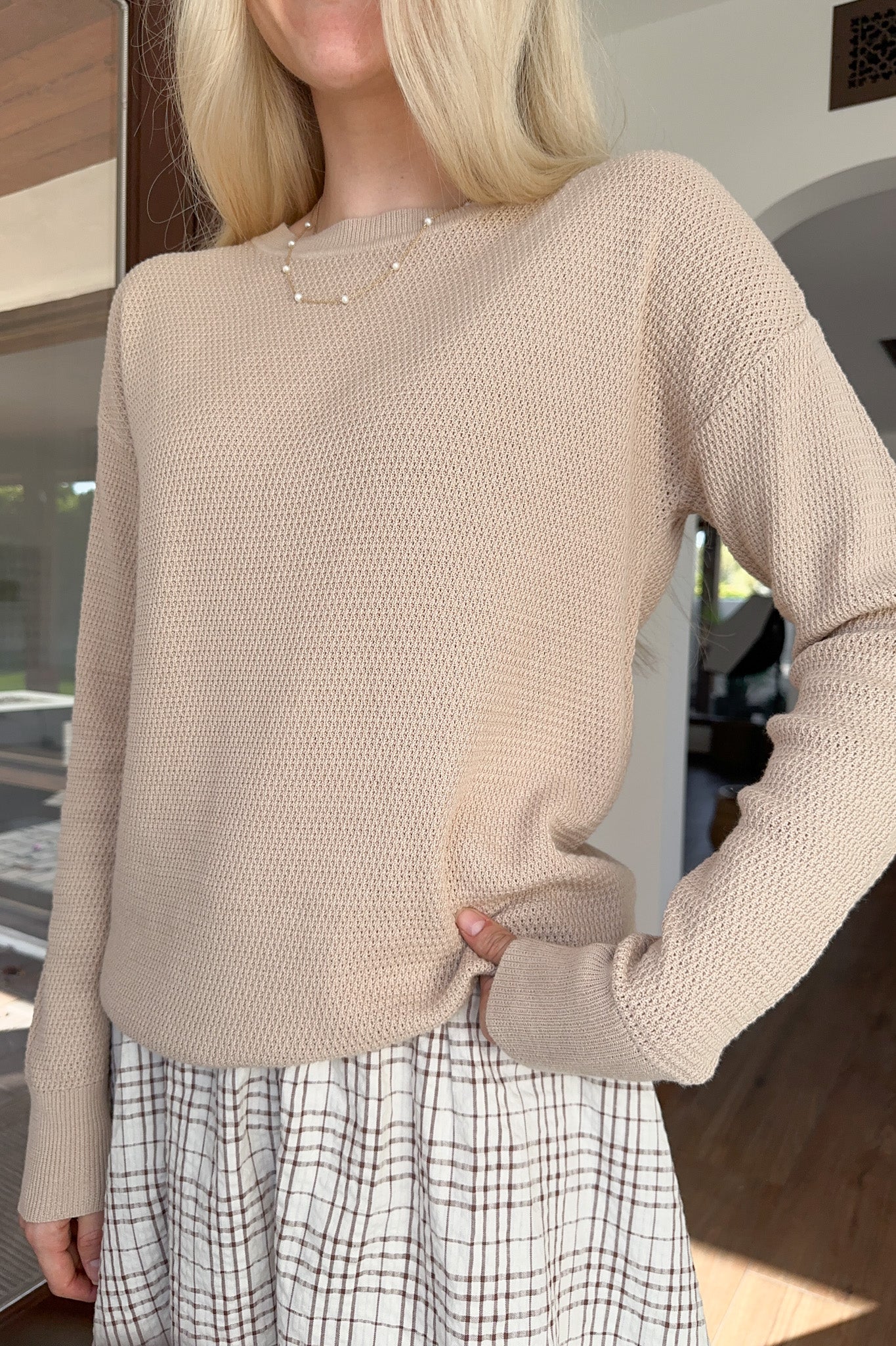 Emory Classic Drop Shoulder Sweater - Neutral Ground
