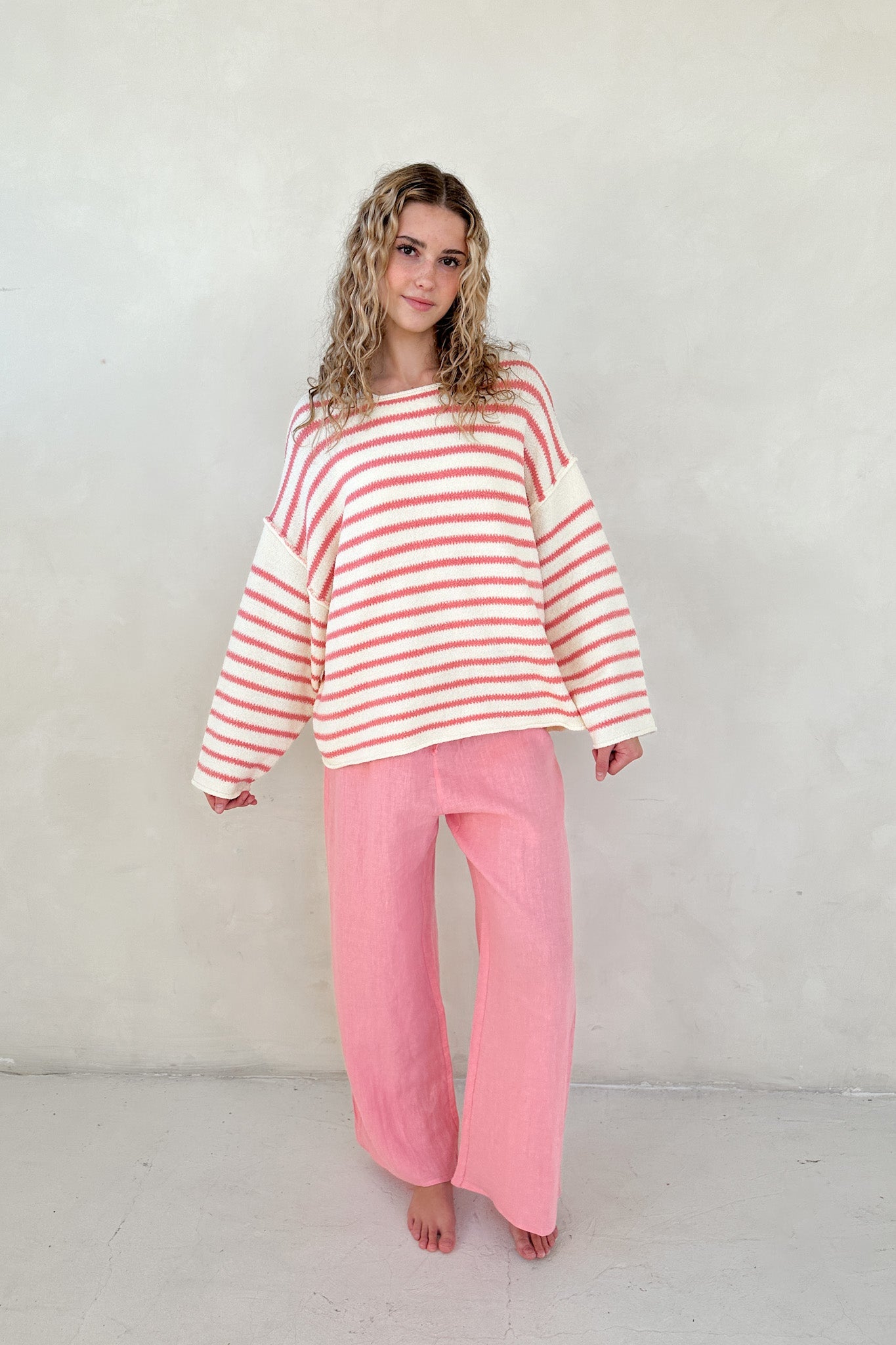 Endless Summer Oversized Sweater in Berry Pink - Neutral Ground