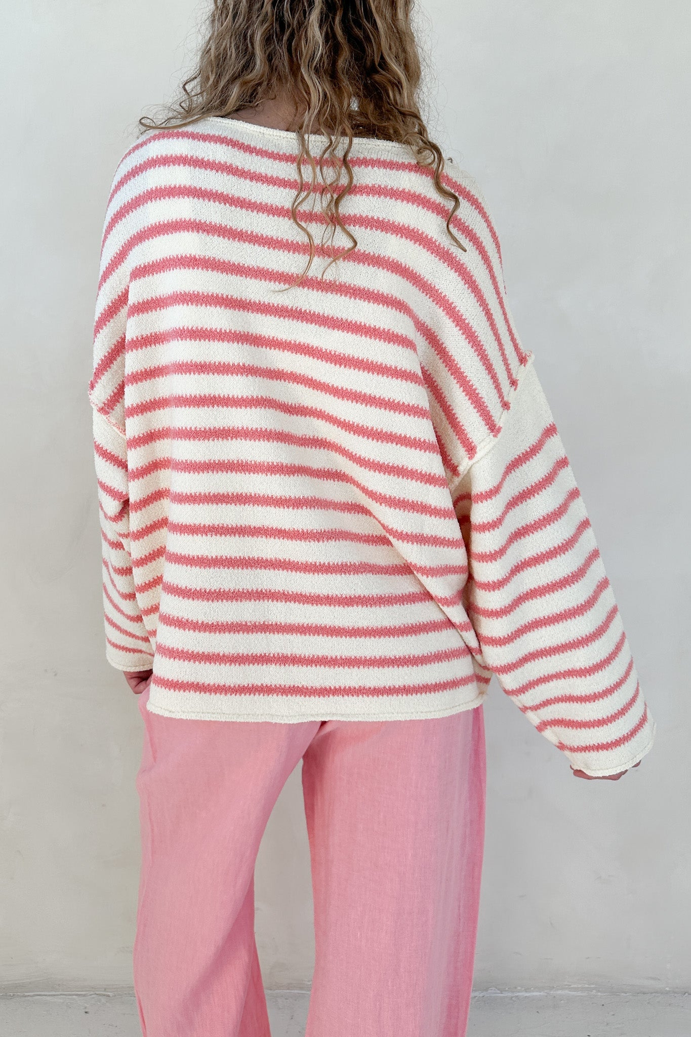 Endless Summer Oversized Sweater in Berry Pink - Neutral Ground