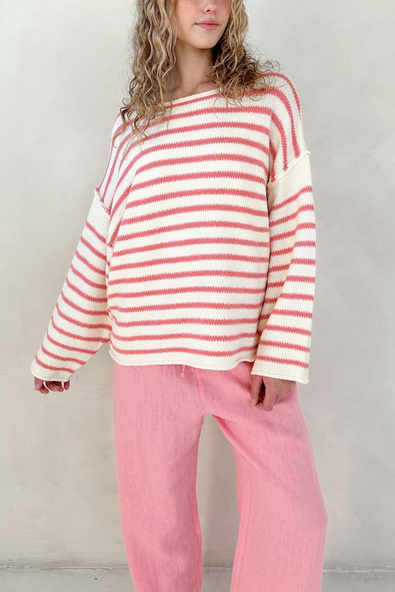 Endless Summer Oversized Sweater in Berry Pink - Neutral Ground