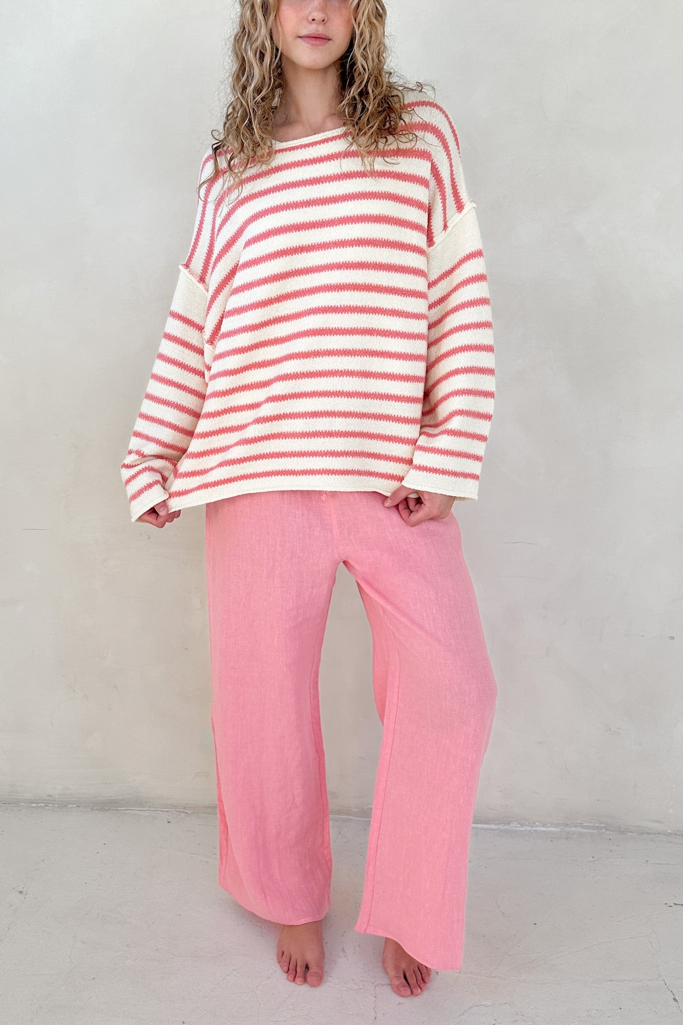 Endless Summer Oversized Sweater in Berry Pink - Neutral Ground