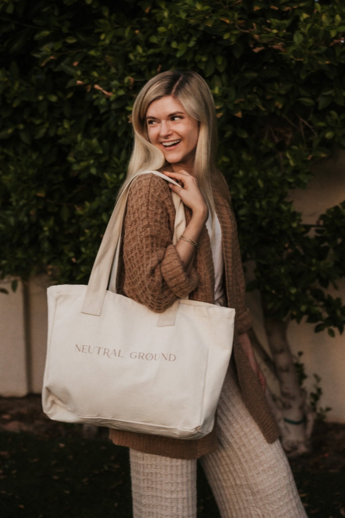 Everyday Canvas Tote Bag - Neutral Ground