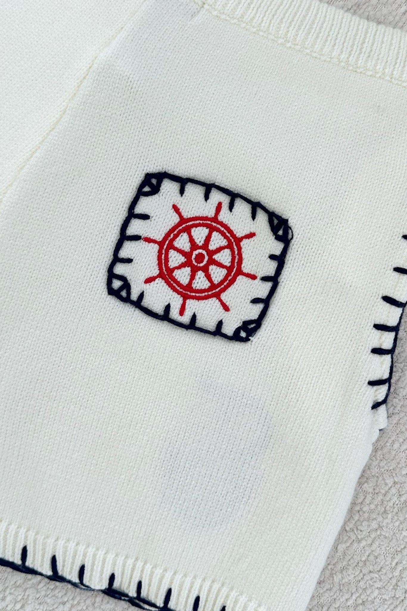 First Mate Embroidered Lightweight Knit Shorts - Neutral Ground