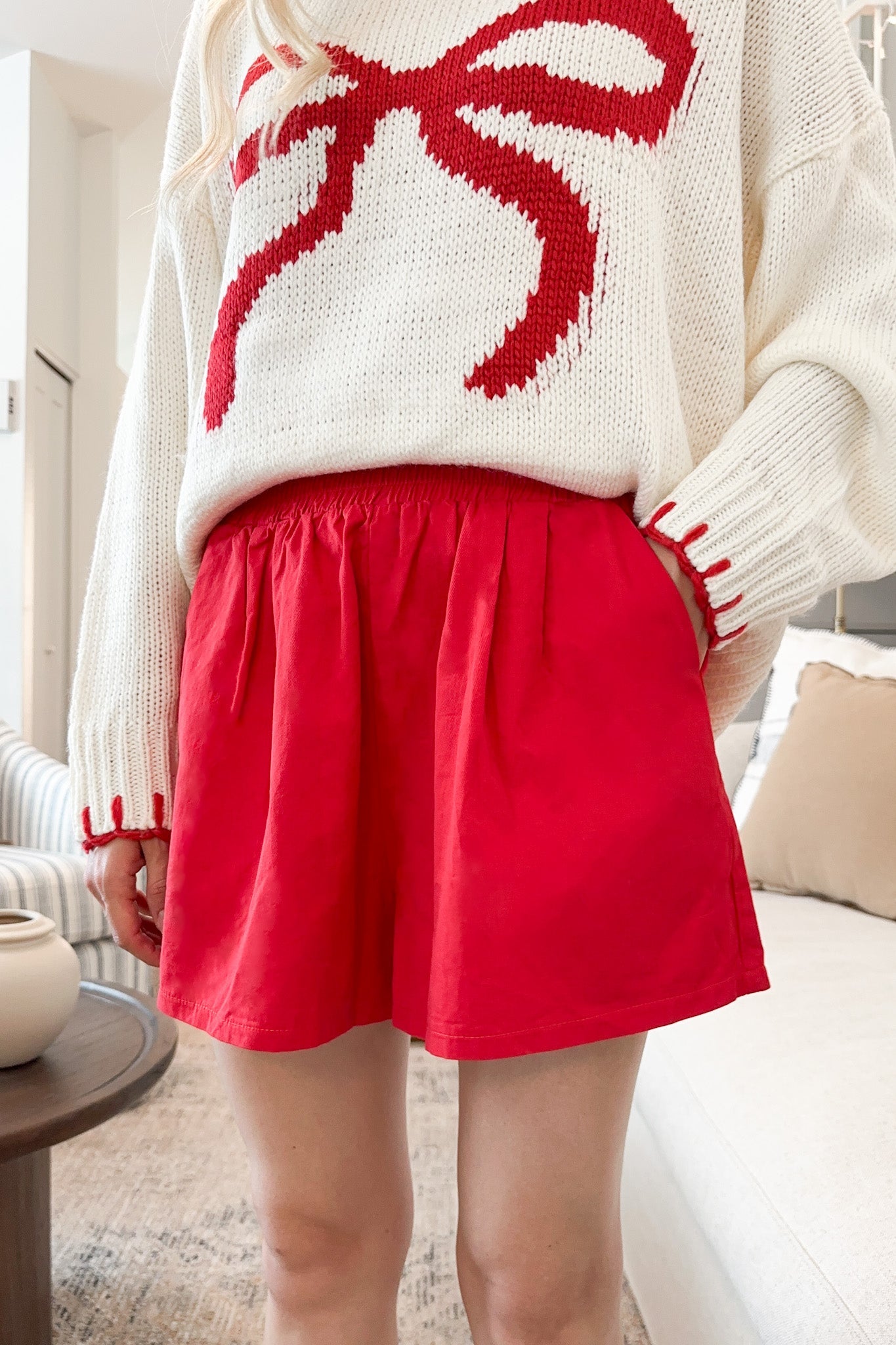 Gameday Shorts in Cardinal Red - Neutral Ground