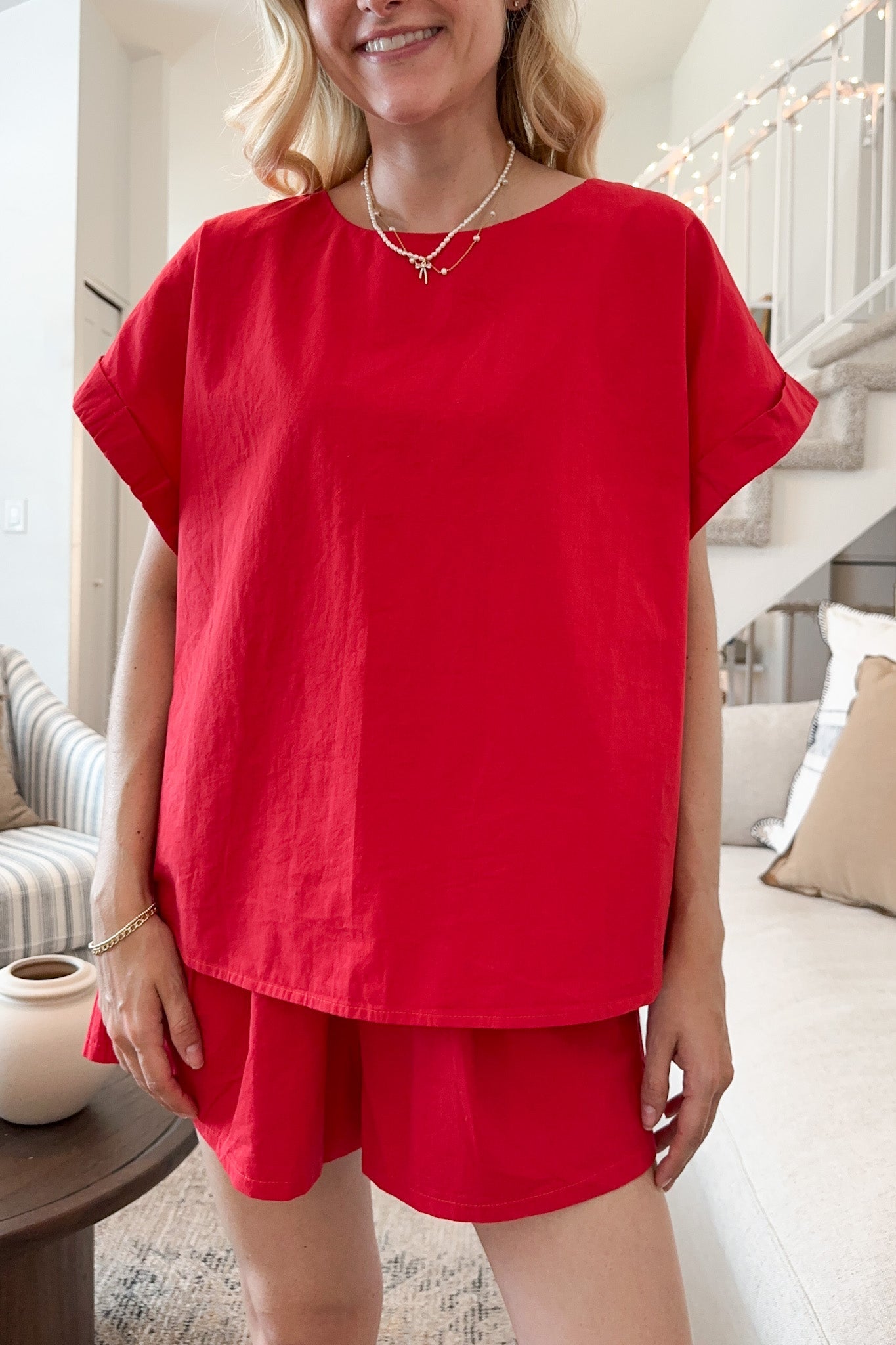 Gameday Top in Cardinal Red - Neutral Ground