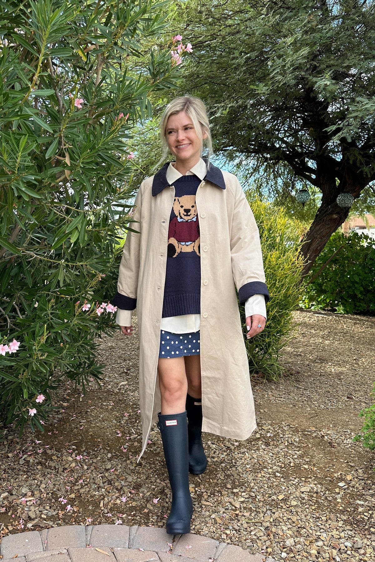 Genevieve Cotton Trench Coat - Neutral Ground