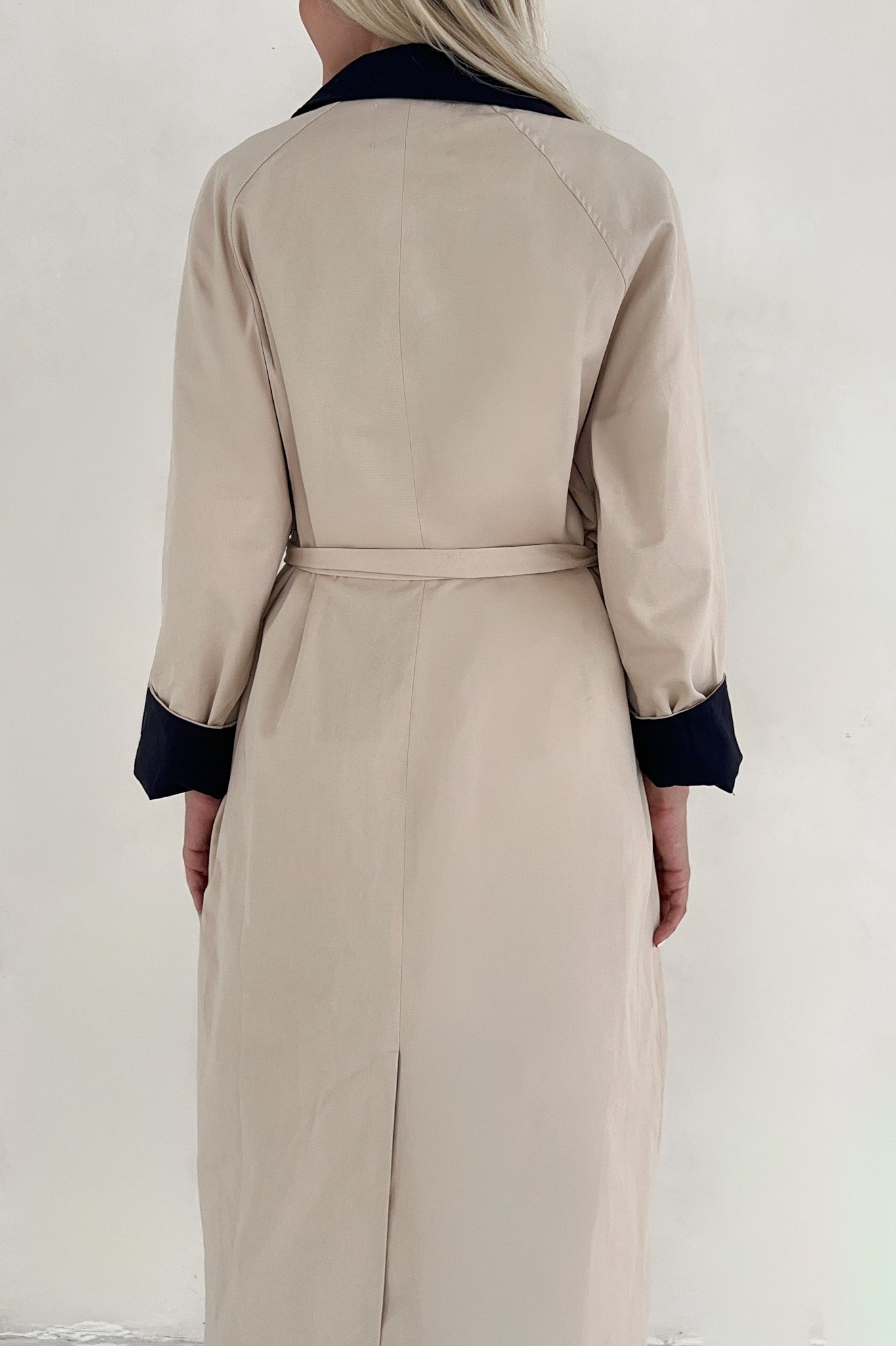 Genevieve Cotton Trench Coat - Neutral Ground