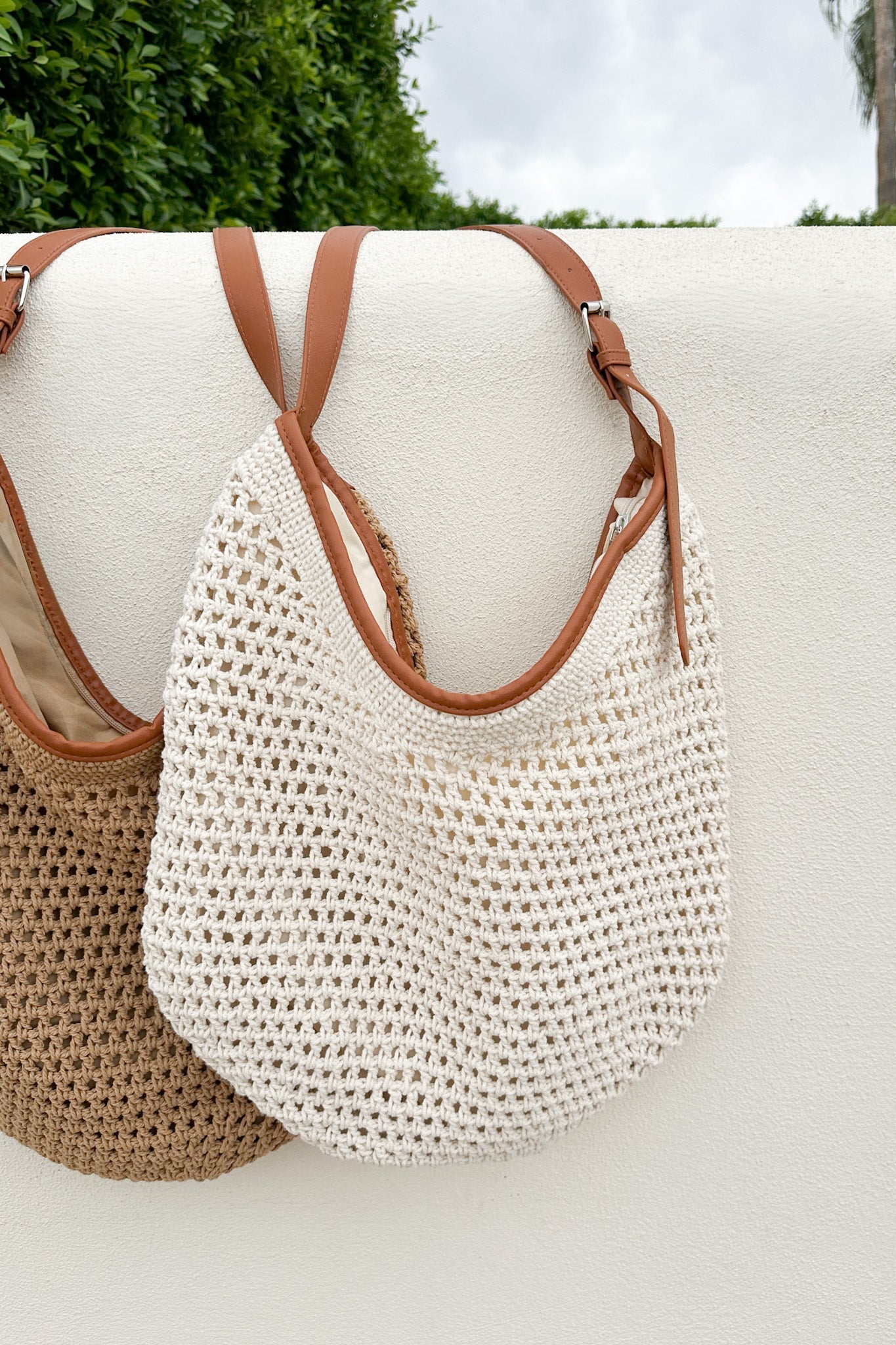 Getaway Crochet Shoulder Bag in Ivory - Neutral Ground