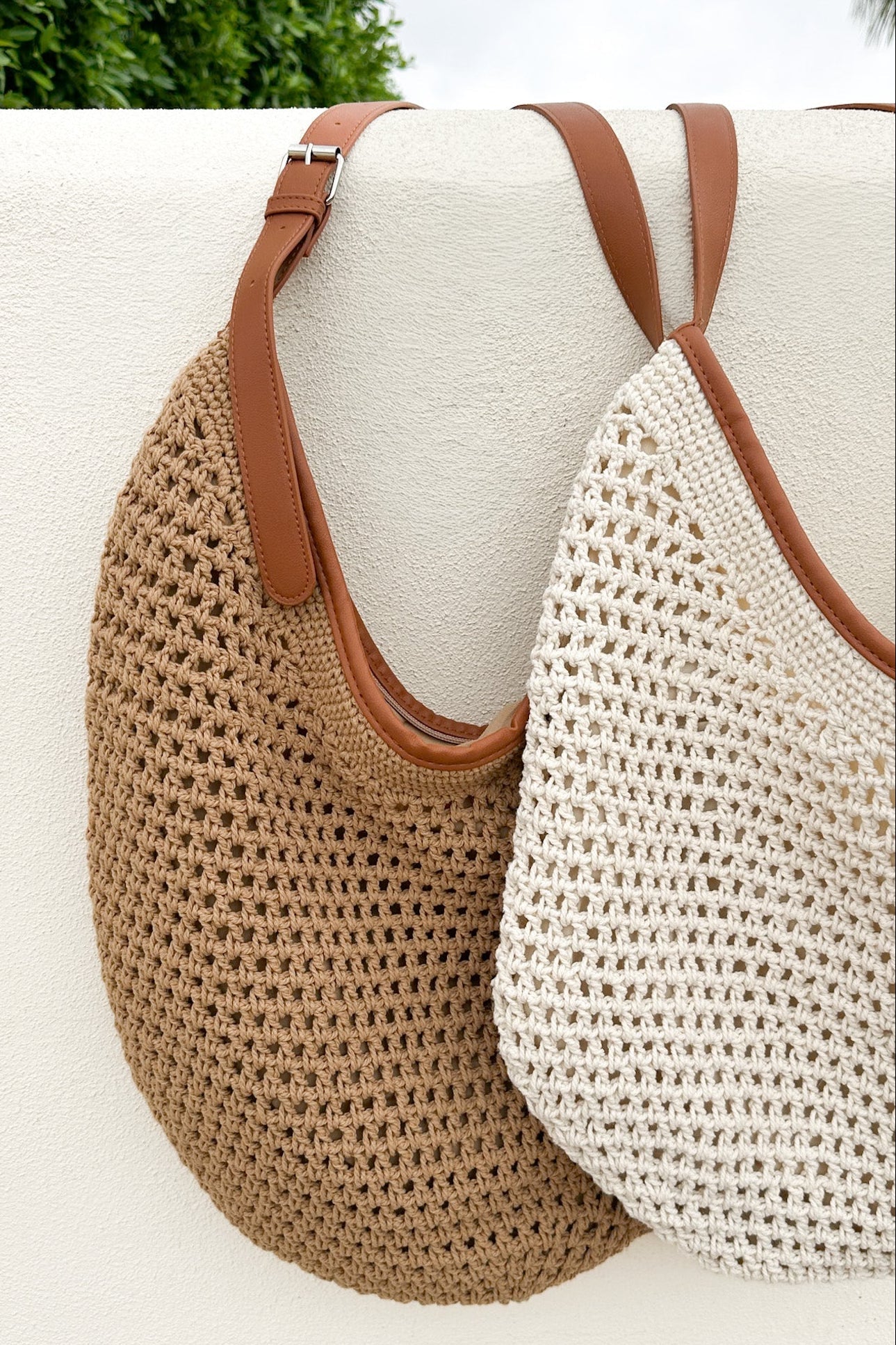 Getaway Crochet Shoulder Bag in Natural - Neutral Ground