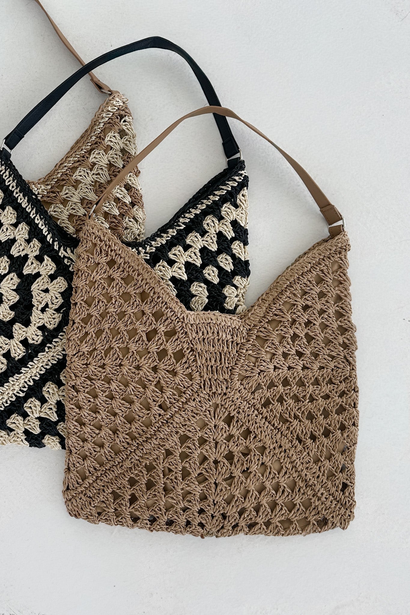 Getaway Crochet Shoulder Bag in Tan - Neutral Ground