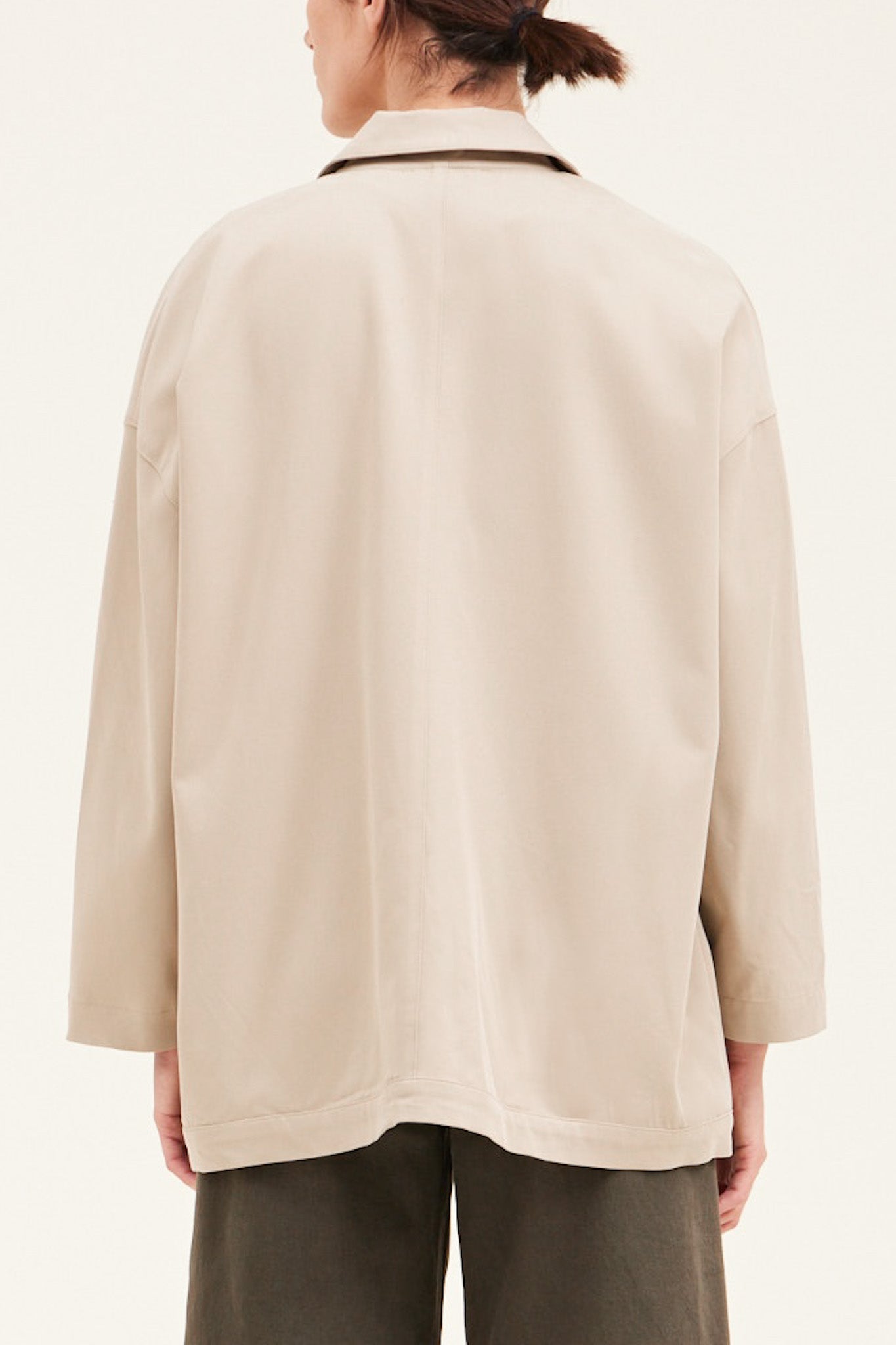 Glasgow Oversized Button Up Jacket - Neutral Ground