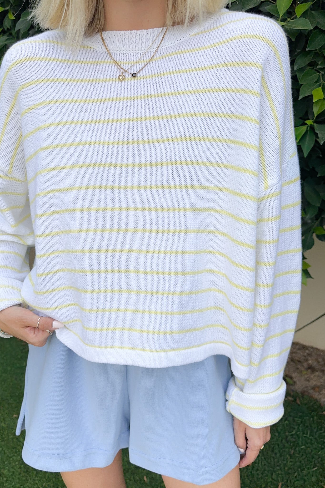 Goldie Lightweight Striped Knit Sweater - Neutral Ground