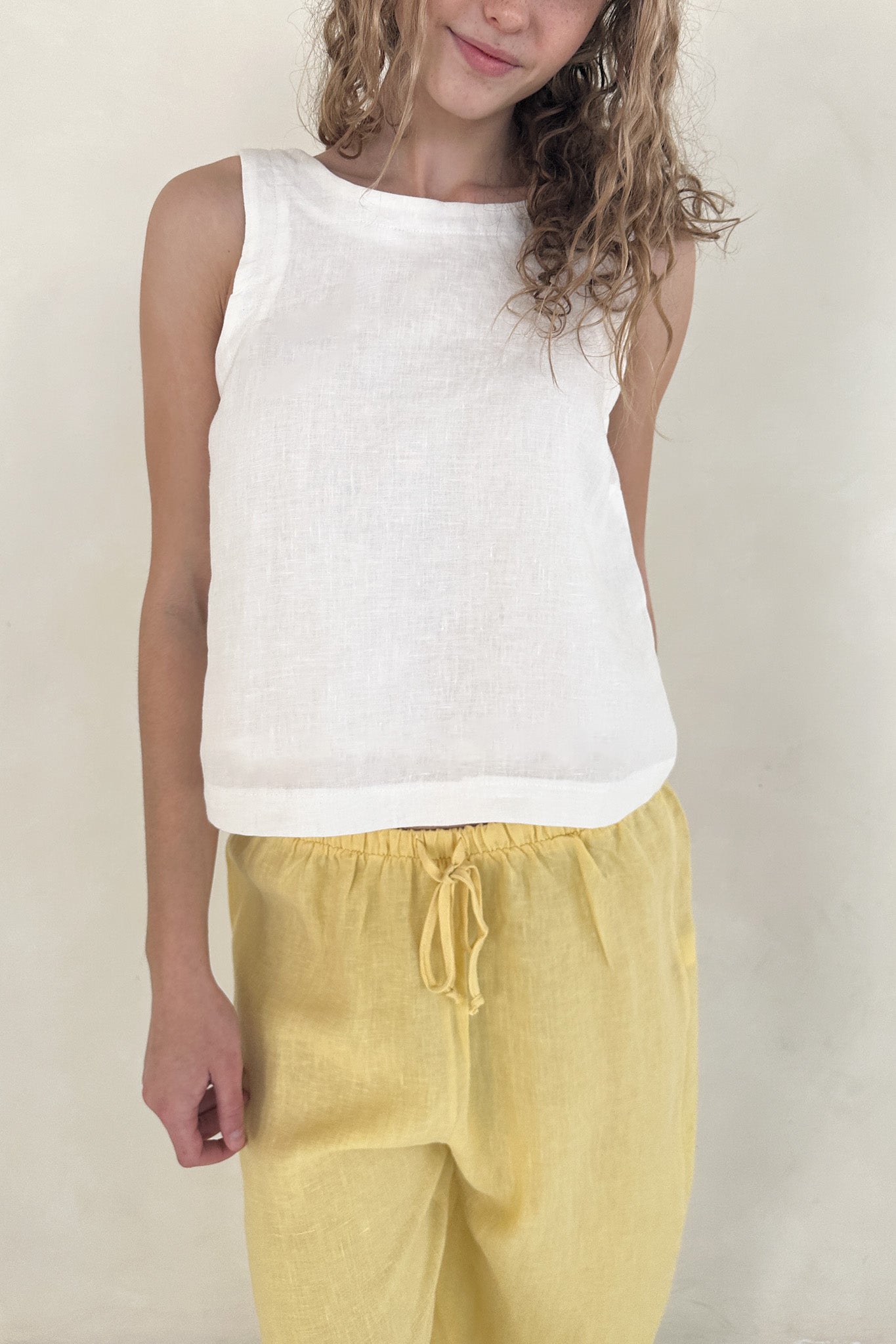 Harbor Linen Top in Coconut - Neutral Ground