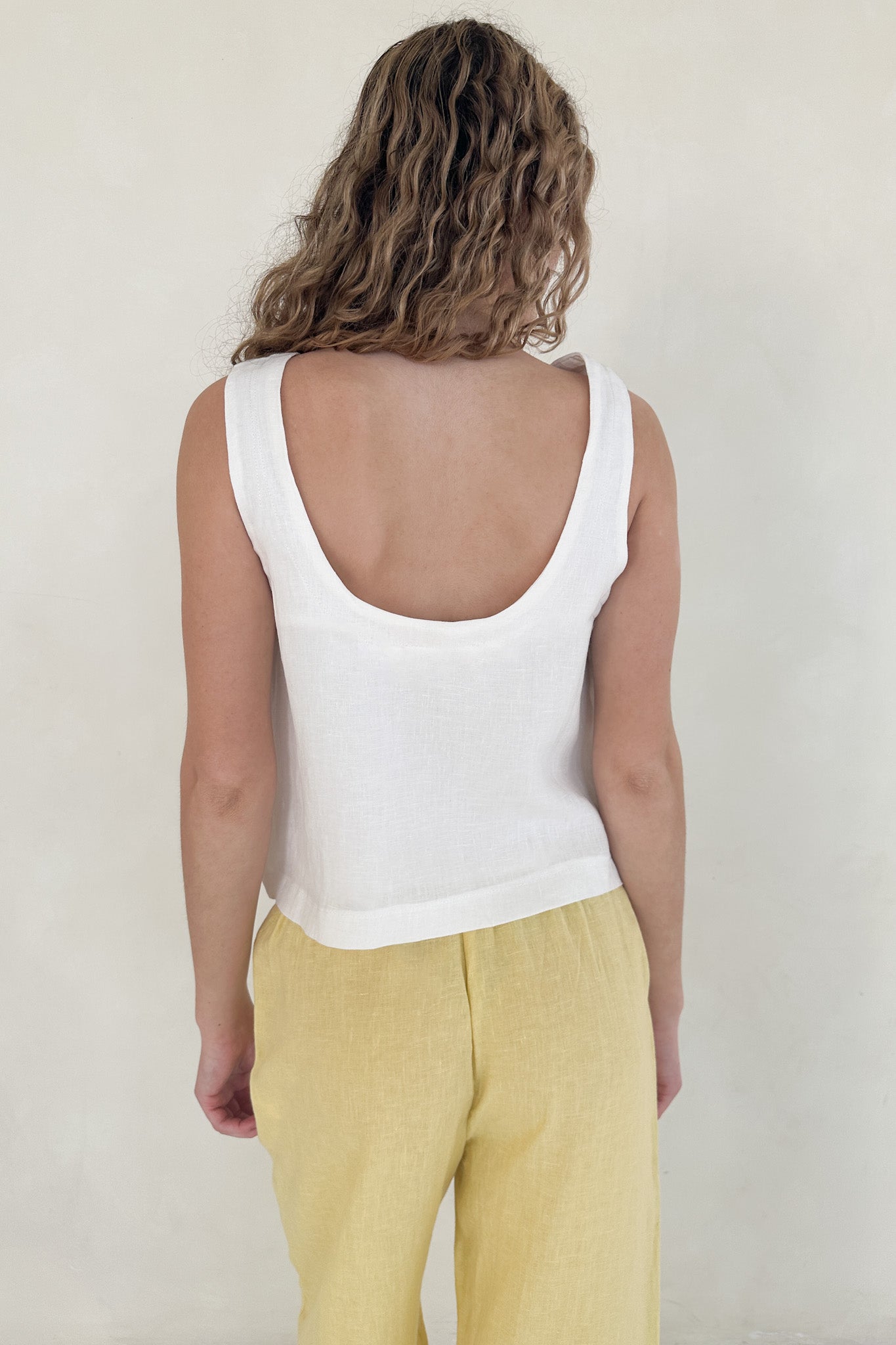 Harbor Linen Top in Coconut - Neutral Ground