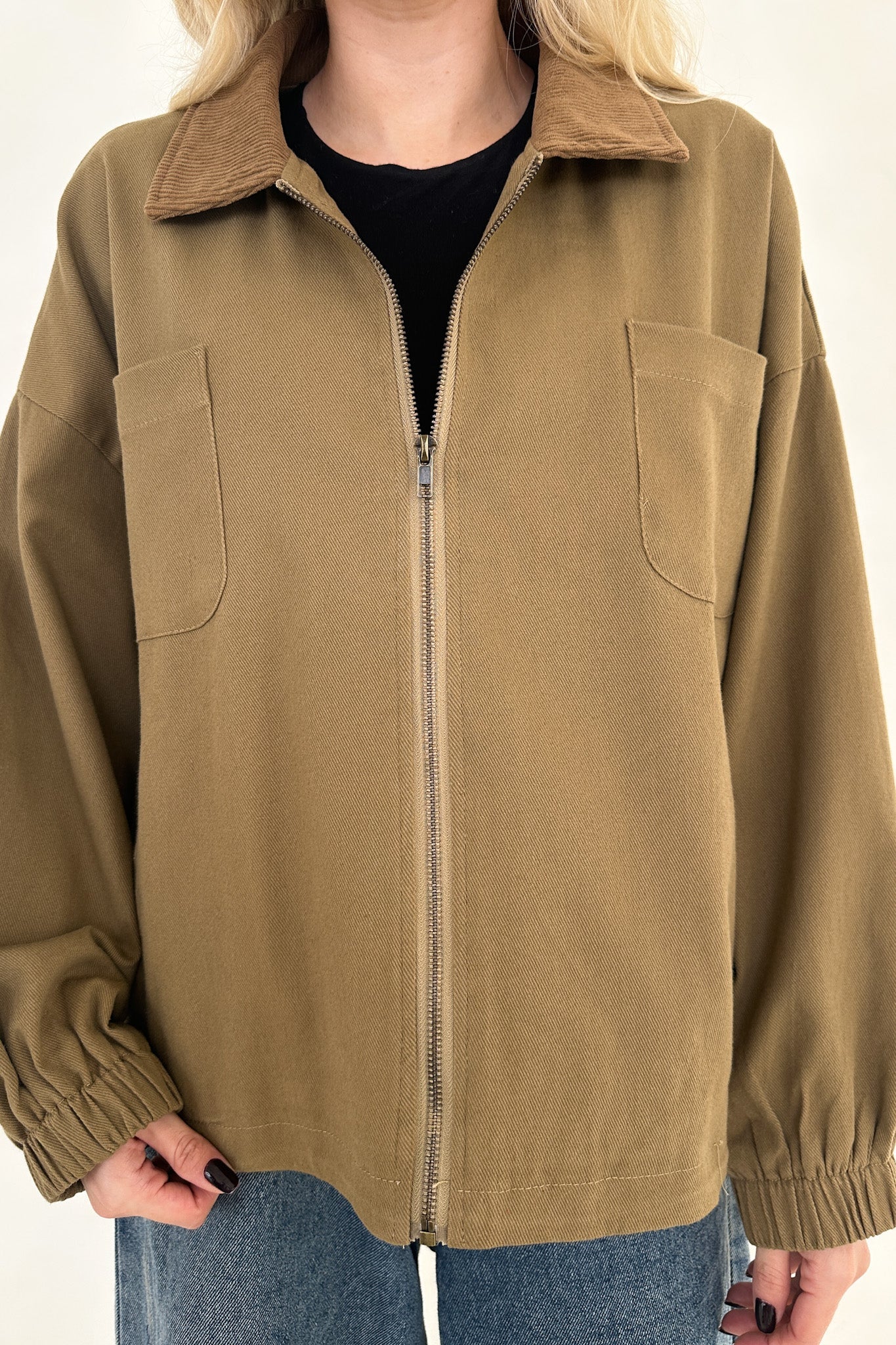 Harley Corduroy Collared Jacket - Neutral Ground