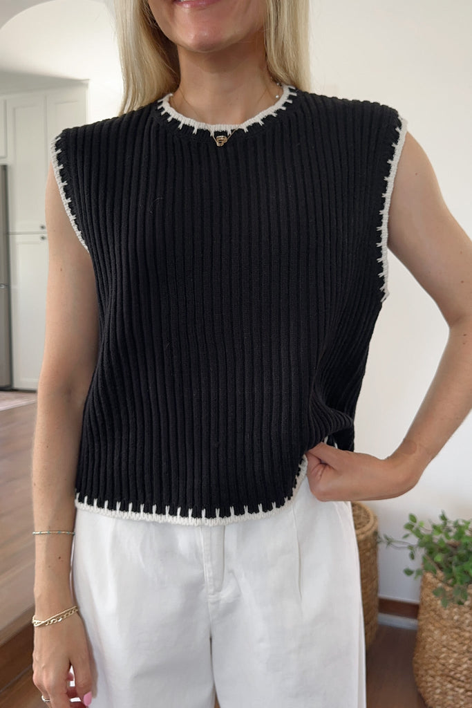 Harper Cap Sleeve Sleeveless Knit Top - Neutral Ground