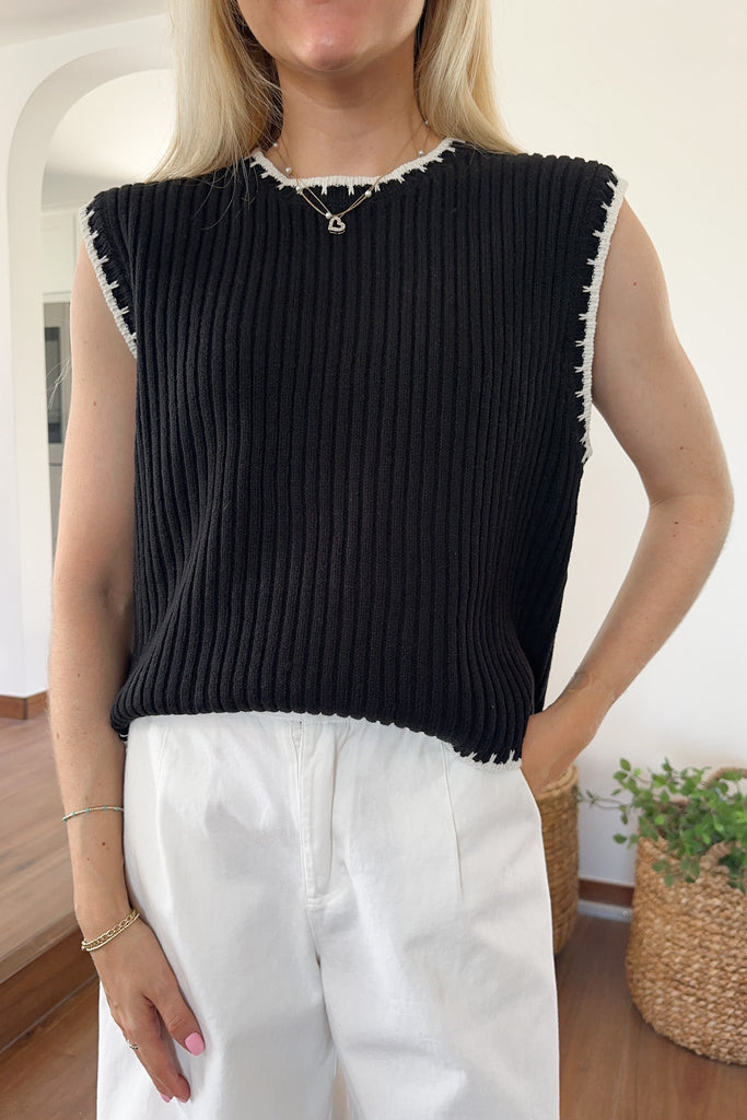 Harper Cap Sleeve Sleeveless Knit Top - Neutral Ground
