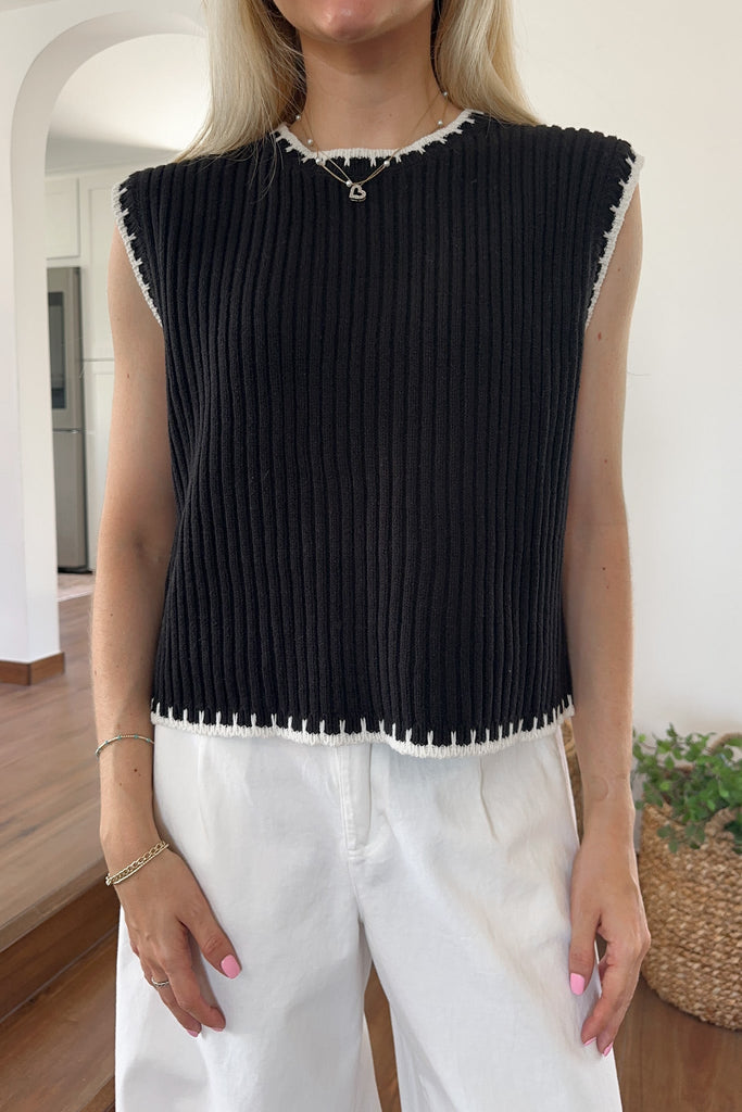 Harper Cap Sleeve Sleeveless Knit Top - Neutral Ground