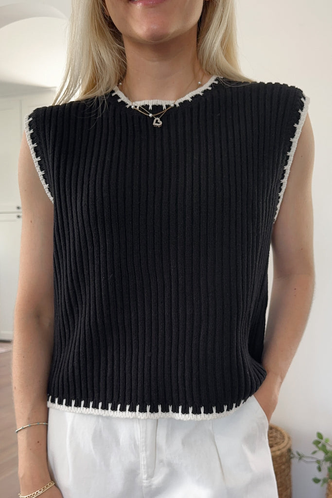 Harper Cap Sleeve Sleeveless Knit Top - Neutral Ground