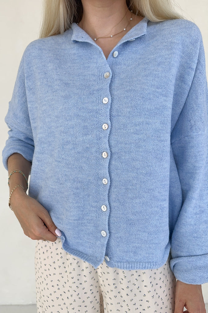 Haven Cardigan in Blueberry - Neutral Ground