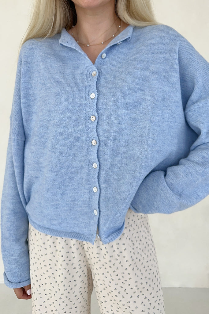 Haven Cardigan in Blueberry - Neutral Ground