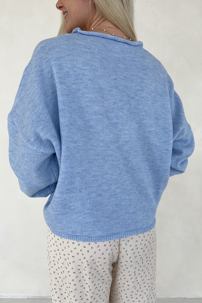 Haven Cardigan in Blueberry - Neutral Ground