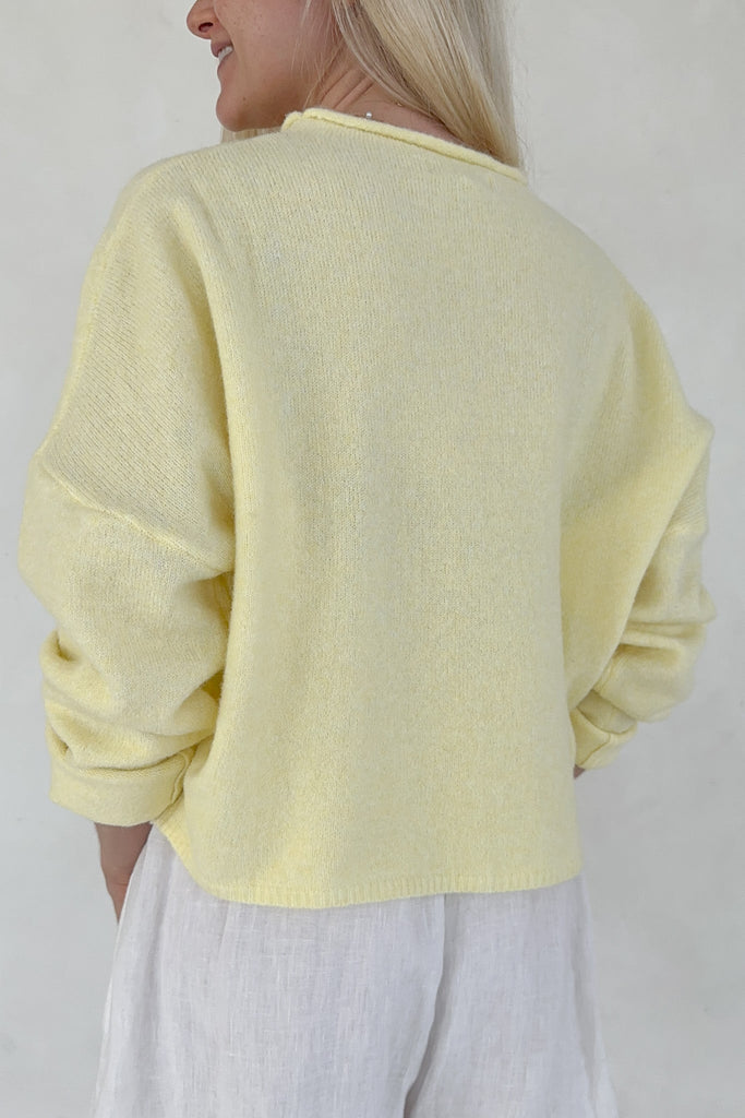 Haven Cardigan in Butter Yellow - Neutral Ground