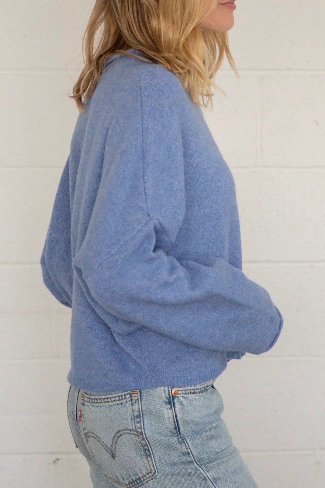 Haven Cardigan in Dusty Blue - Neutral Ground