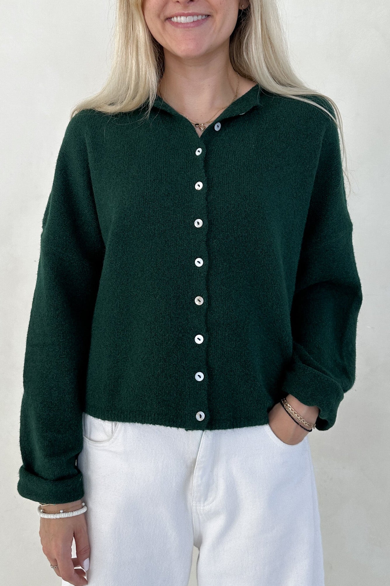 Haven Cardigan in Forest Green - Neutral Ground