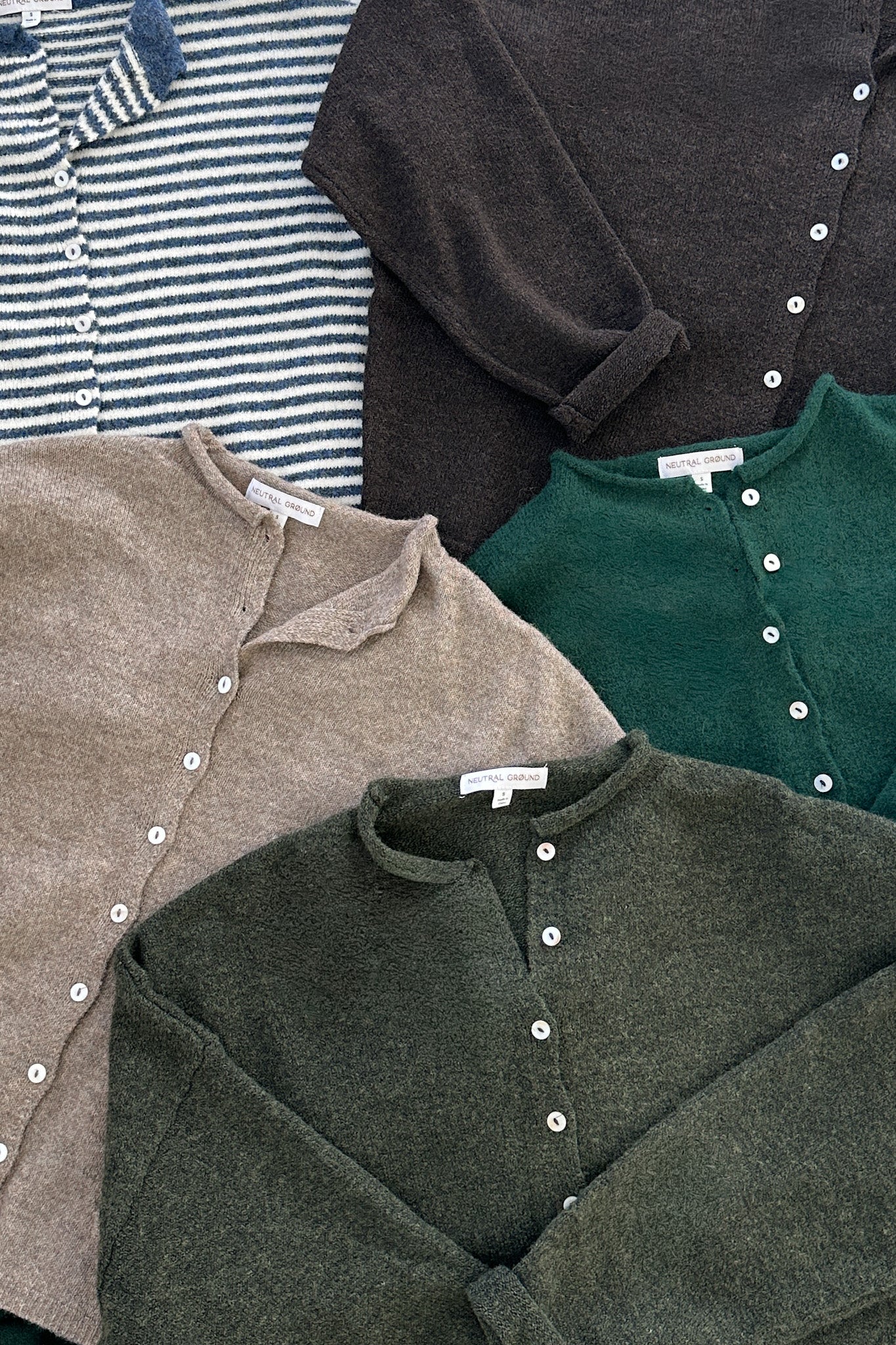 Haven Cardigan in Hunter Green - Neutral Ground