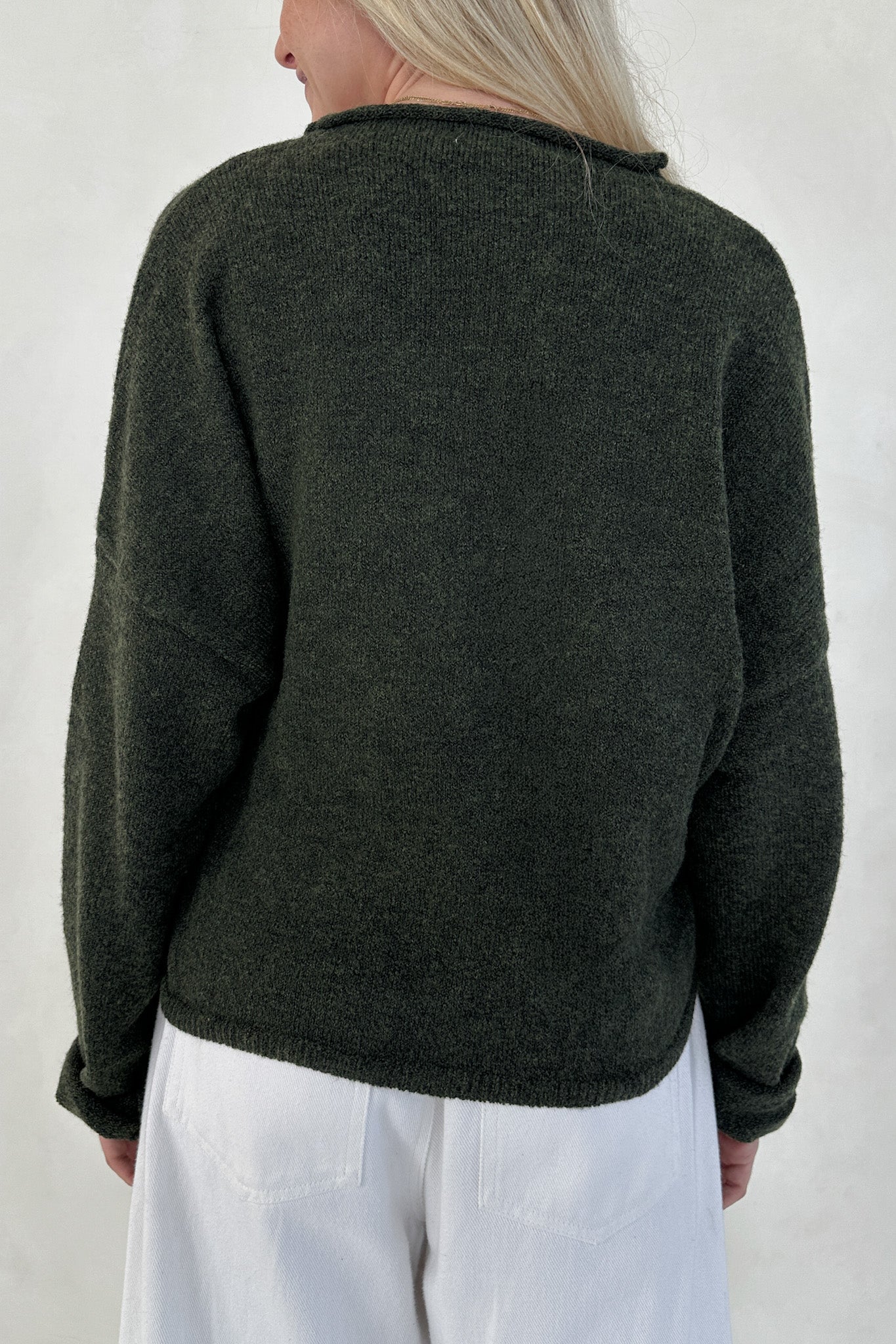 Haven Cardigan in Hunter Green - Neutral Ground